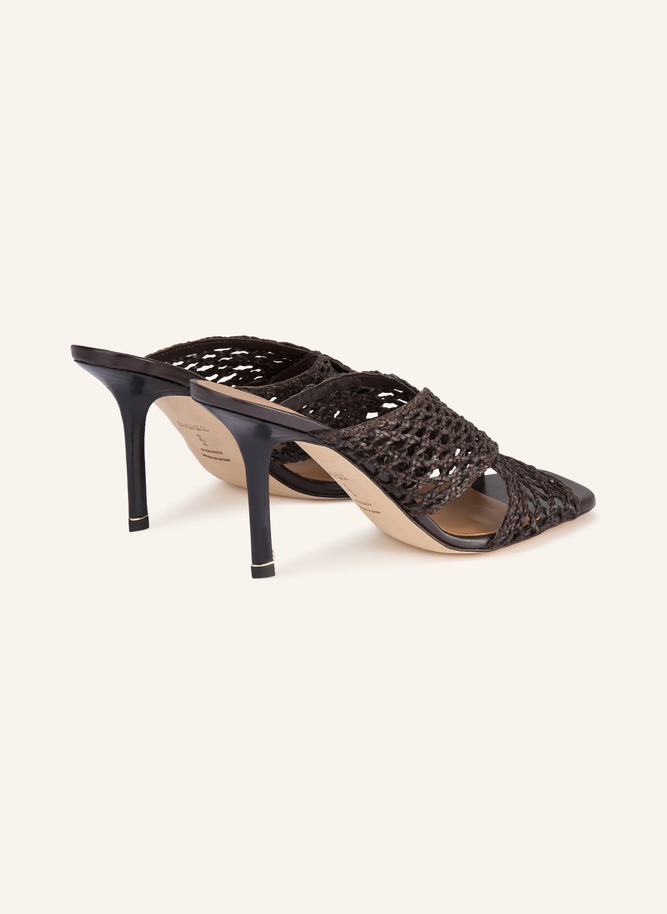 BOSS Mules CHARLIZE: MARRON FONCÉ