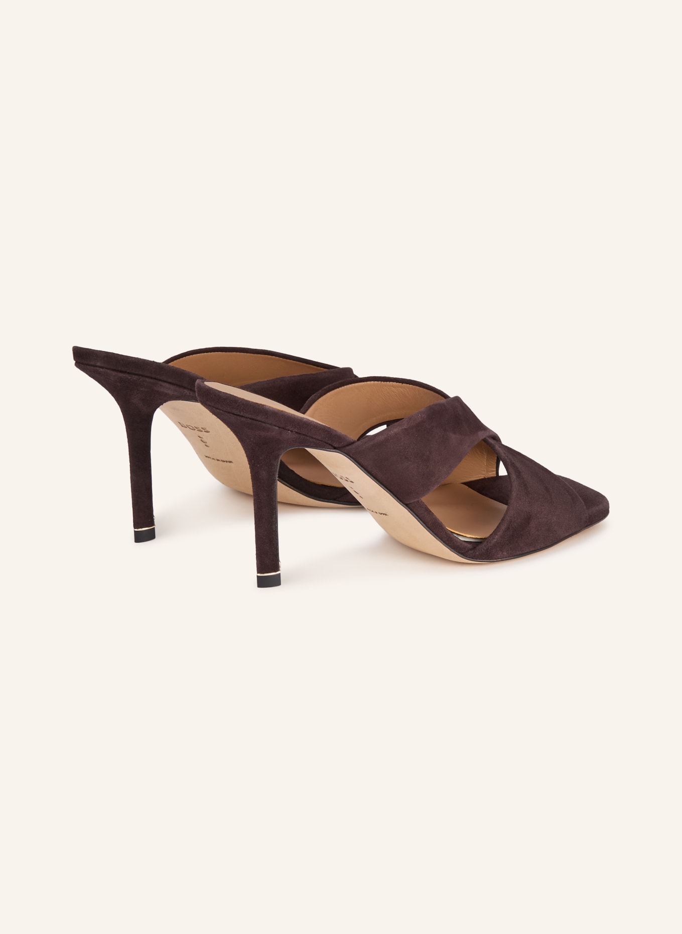 BOSS Mules CHARLIZE: MARRON FONCÉ