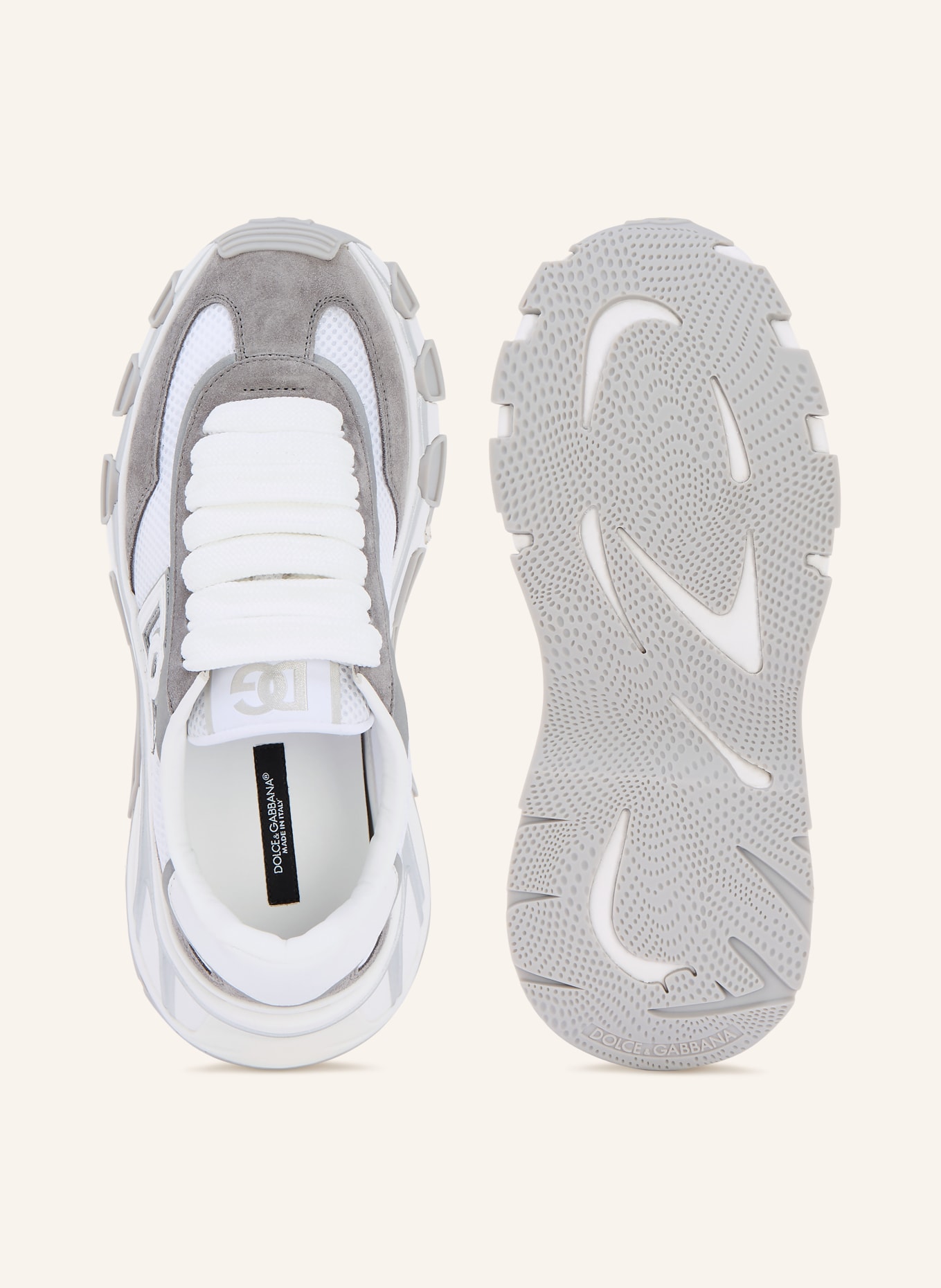 DOLCE & GABBANA Baskets DG COUNTRY ROAD: BLANC / GRIS