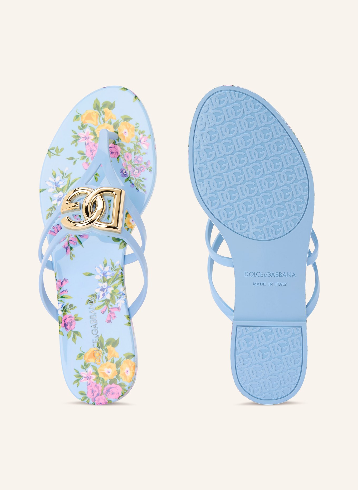 DOLCE & GABBANA Zehentrenner: HELLBLAU