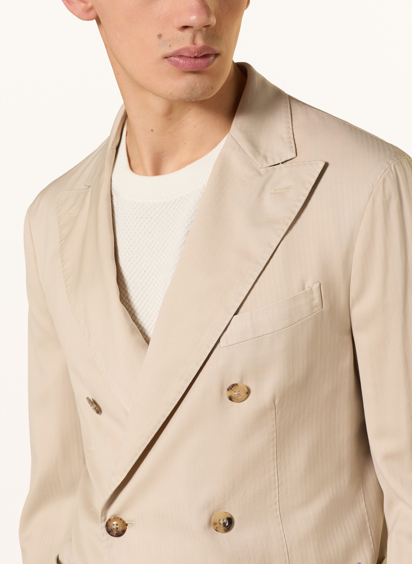 BOGLIOLI Colbert met extra slanke pasvorm: LICHTBRUIN