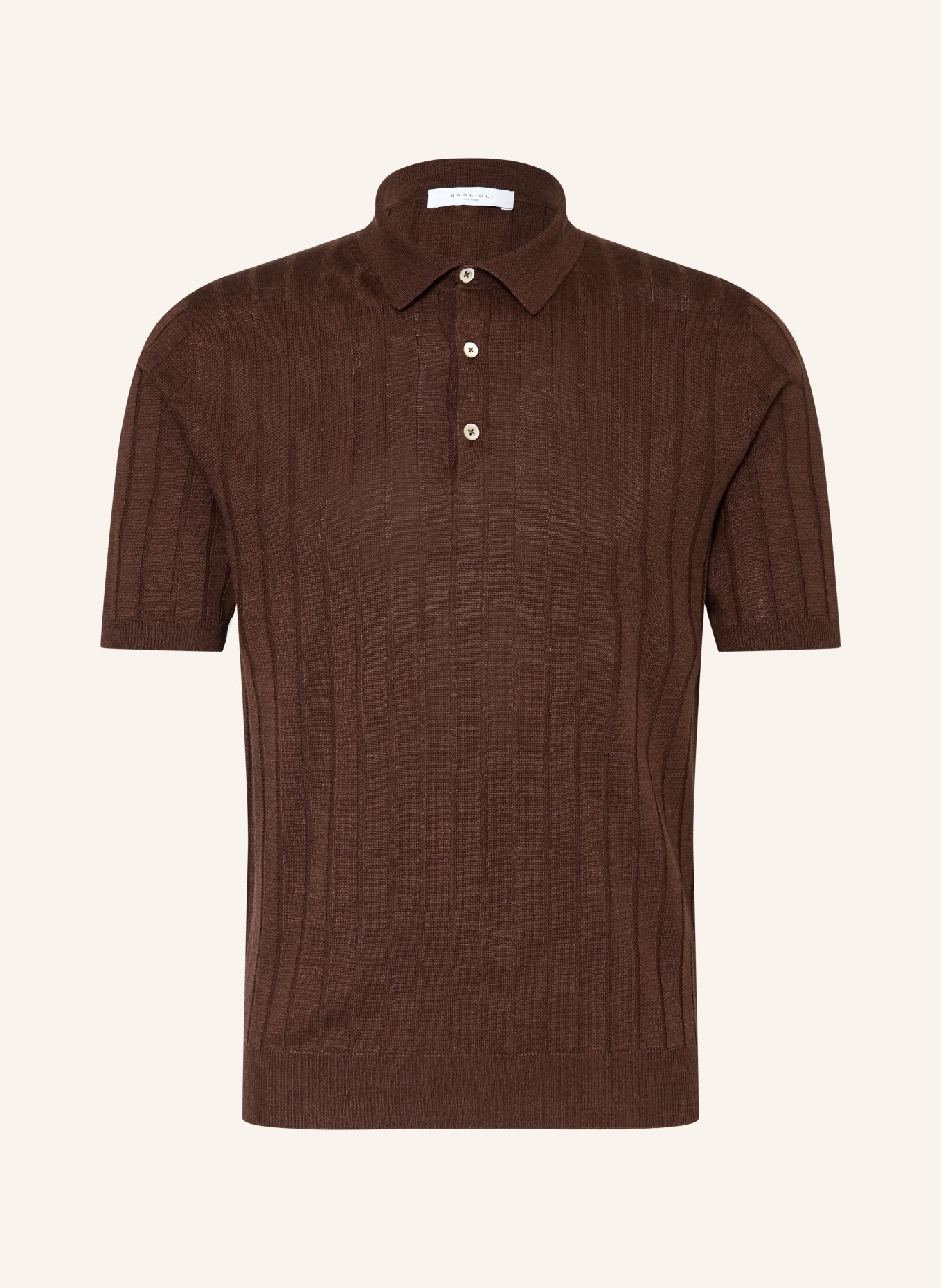 BOGLIOLI Polo en maille: MARRON FONCÉ