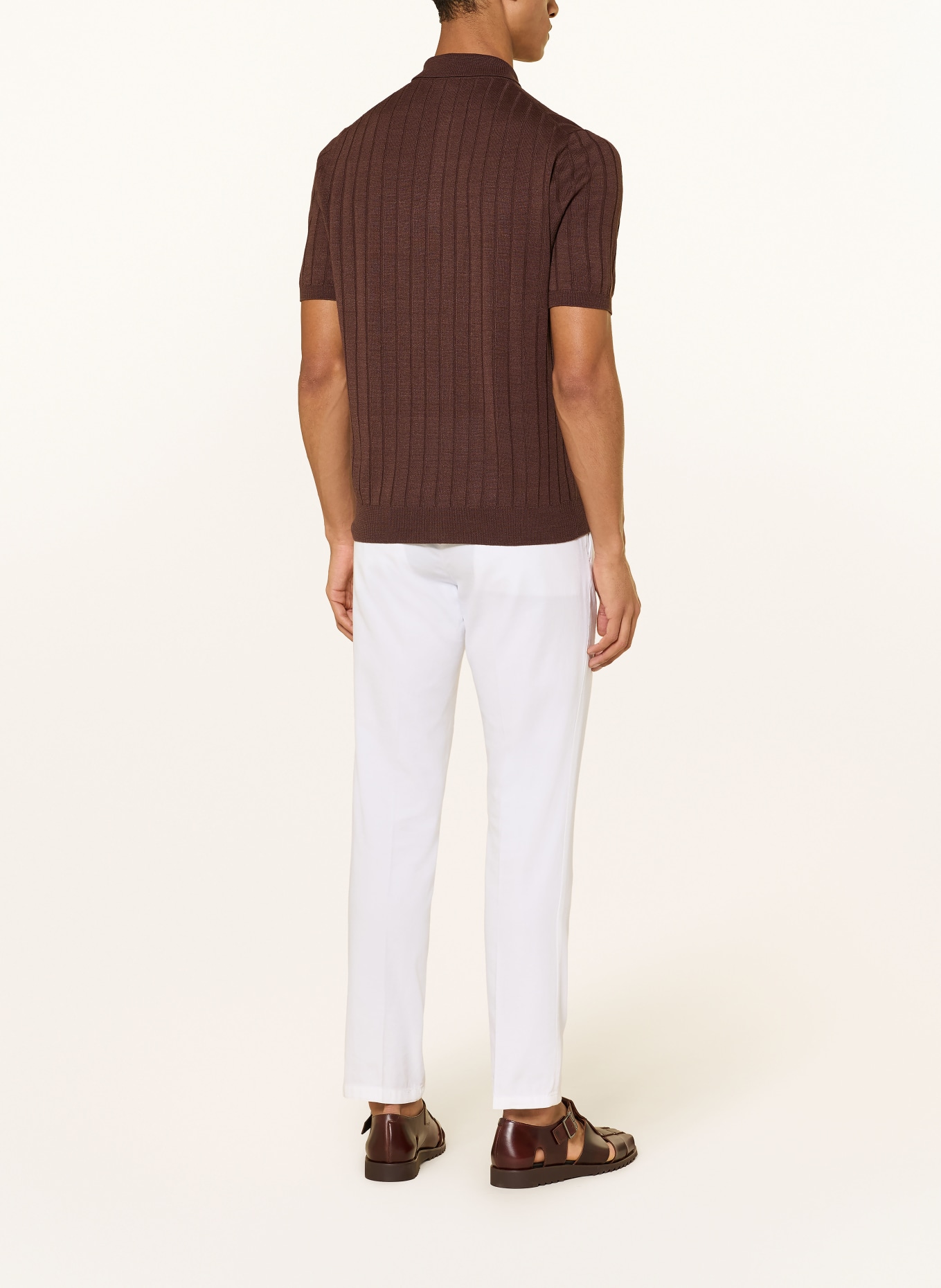 BOGLIOLI Polo en maille: MARRON FONCÉ