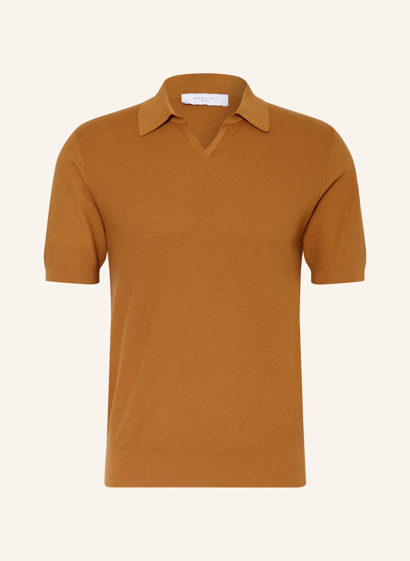 BOGLIOLI Polo en maille: ORANGE FONCÉ