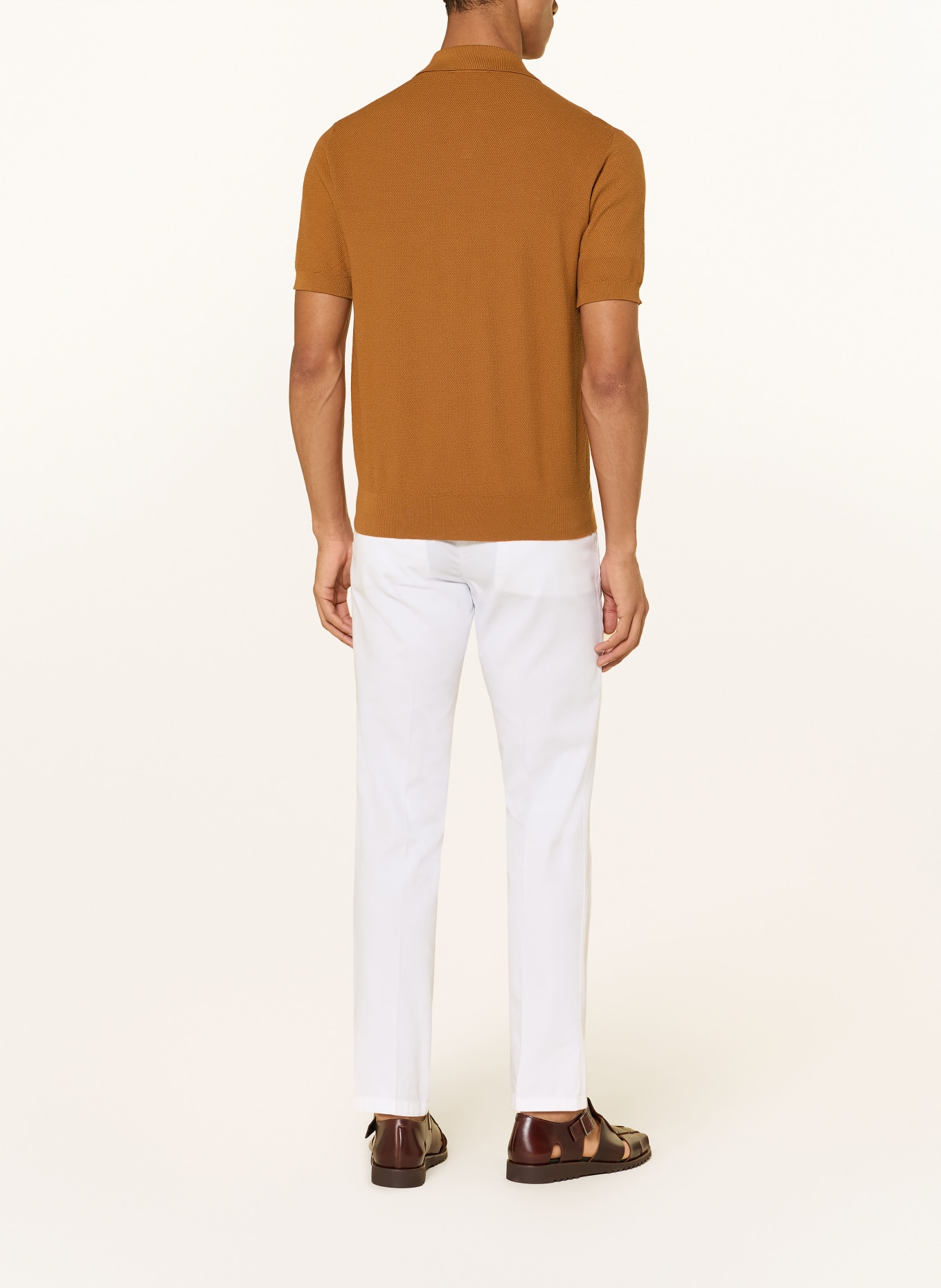 BOGLIOLI Polo en maille: ORANGE FONCÉ