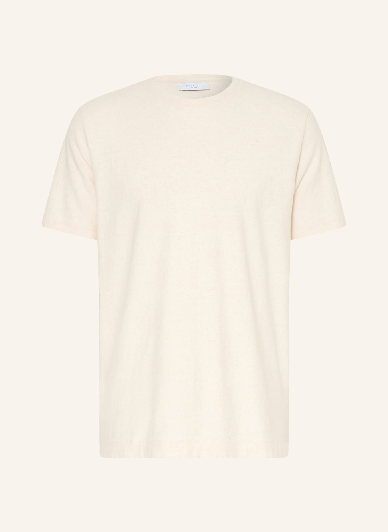 BOGLIOLI T-shirt with linen: ECRU
