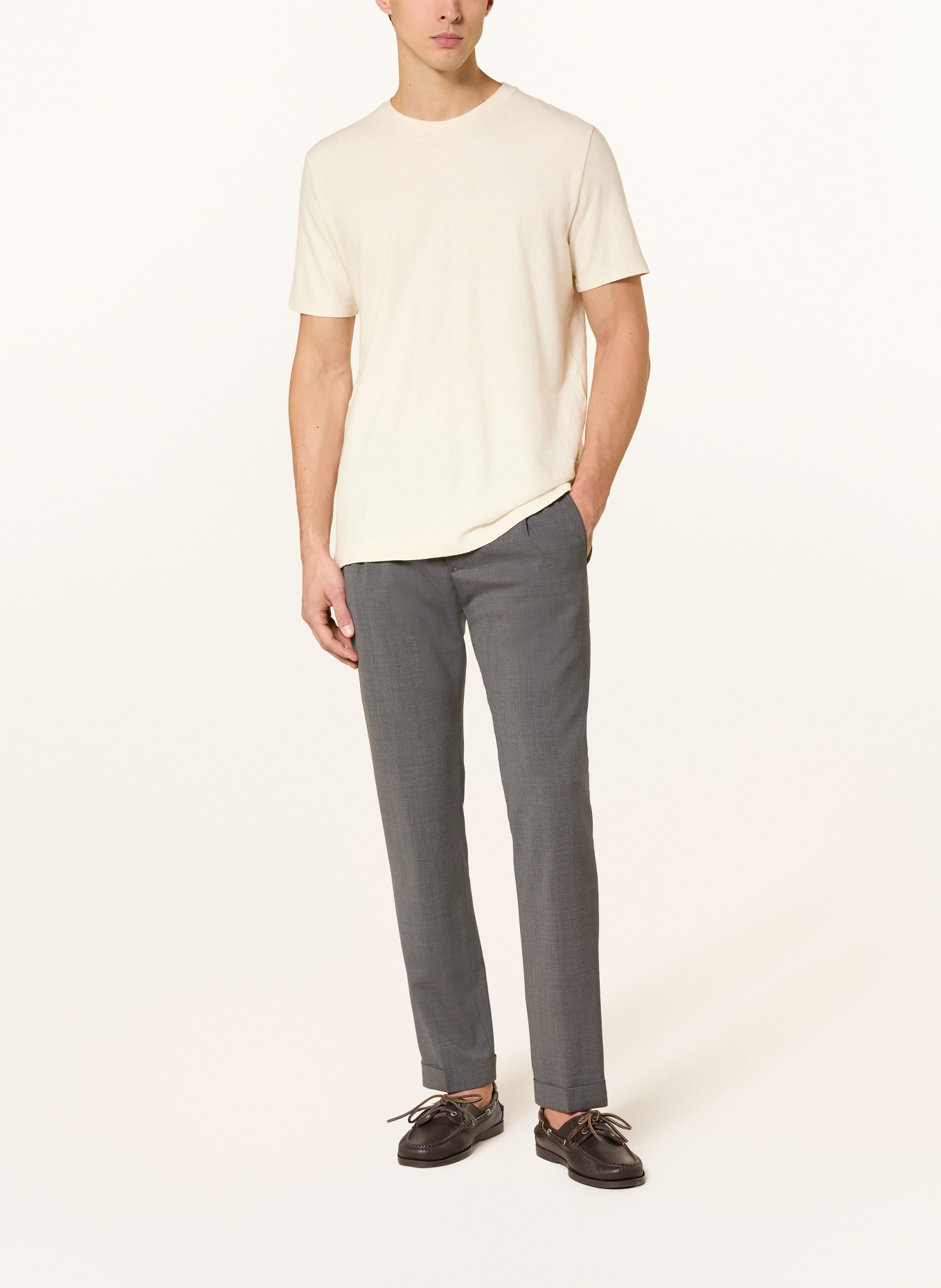BOGLIOLI T-shirt with linen: ECRU