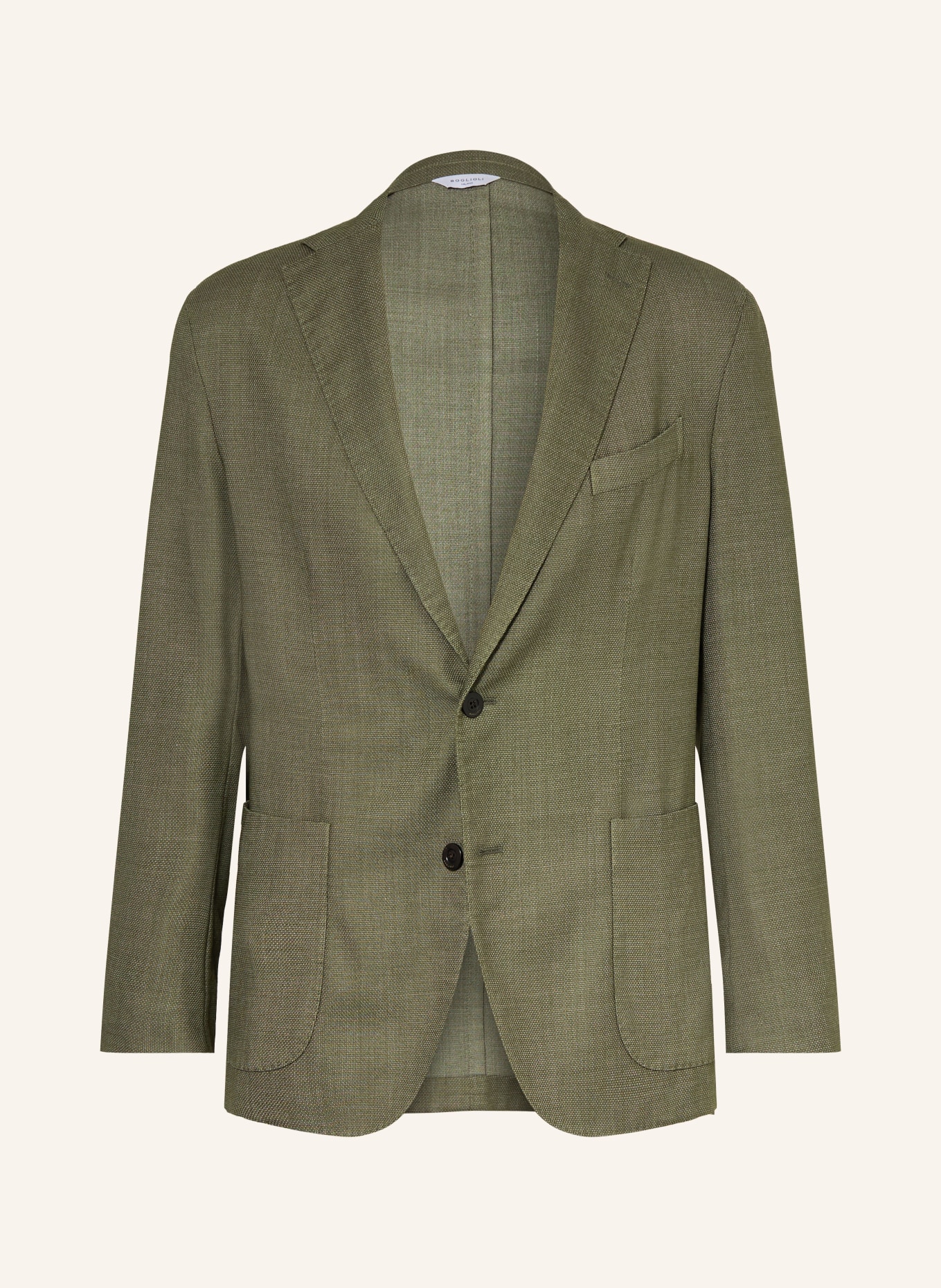 BOGLIOLI Colbert met normale pasvorm: OLIJF