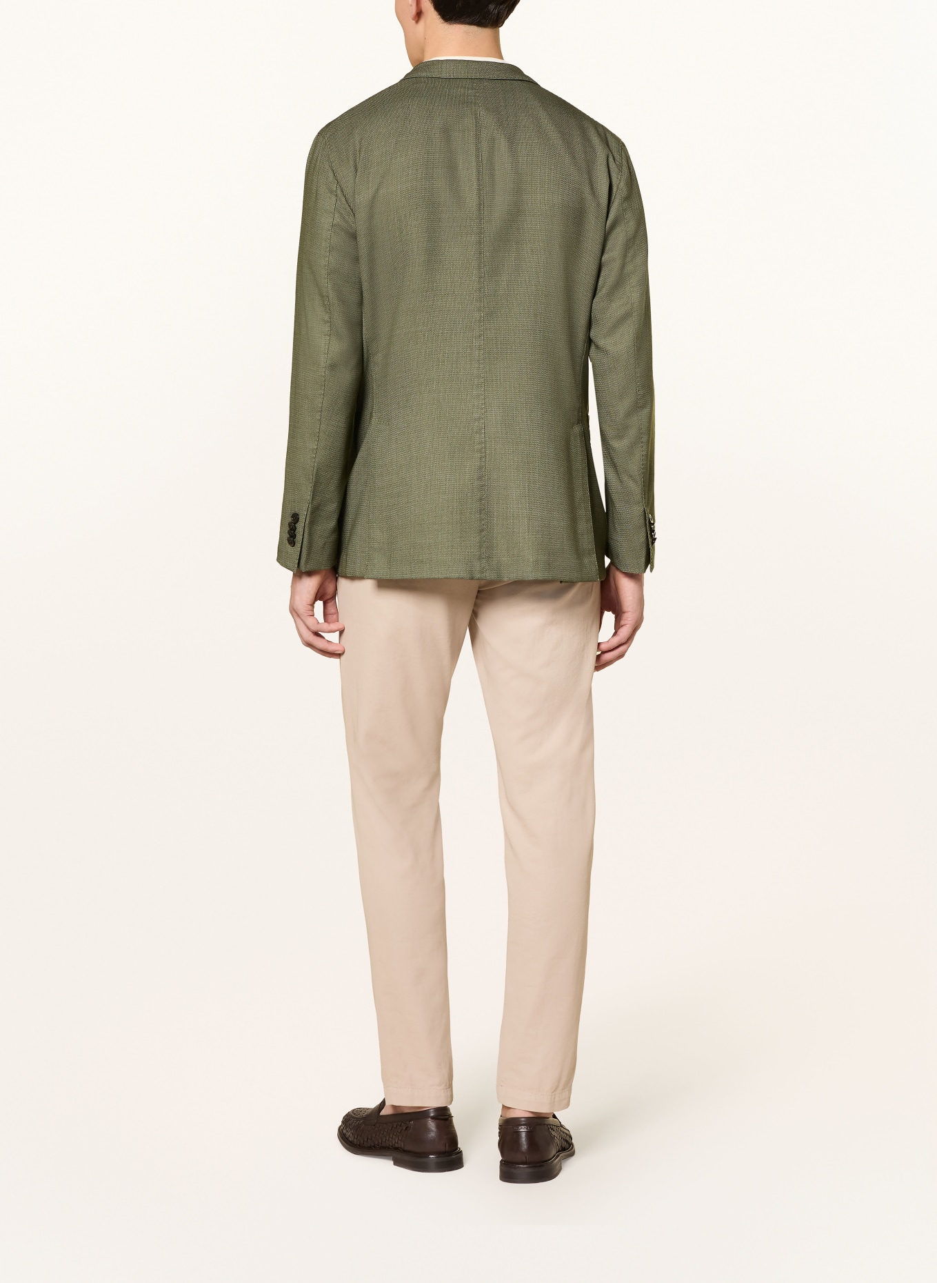 BOGLIOLI Colbert met normale pasvorm: OLIJF