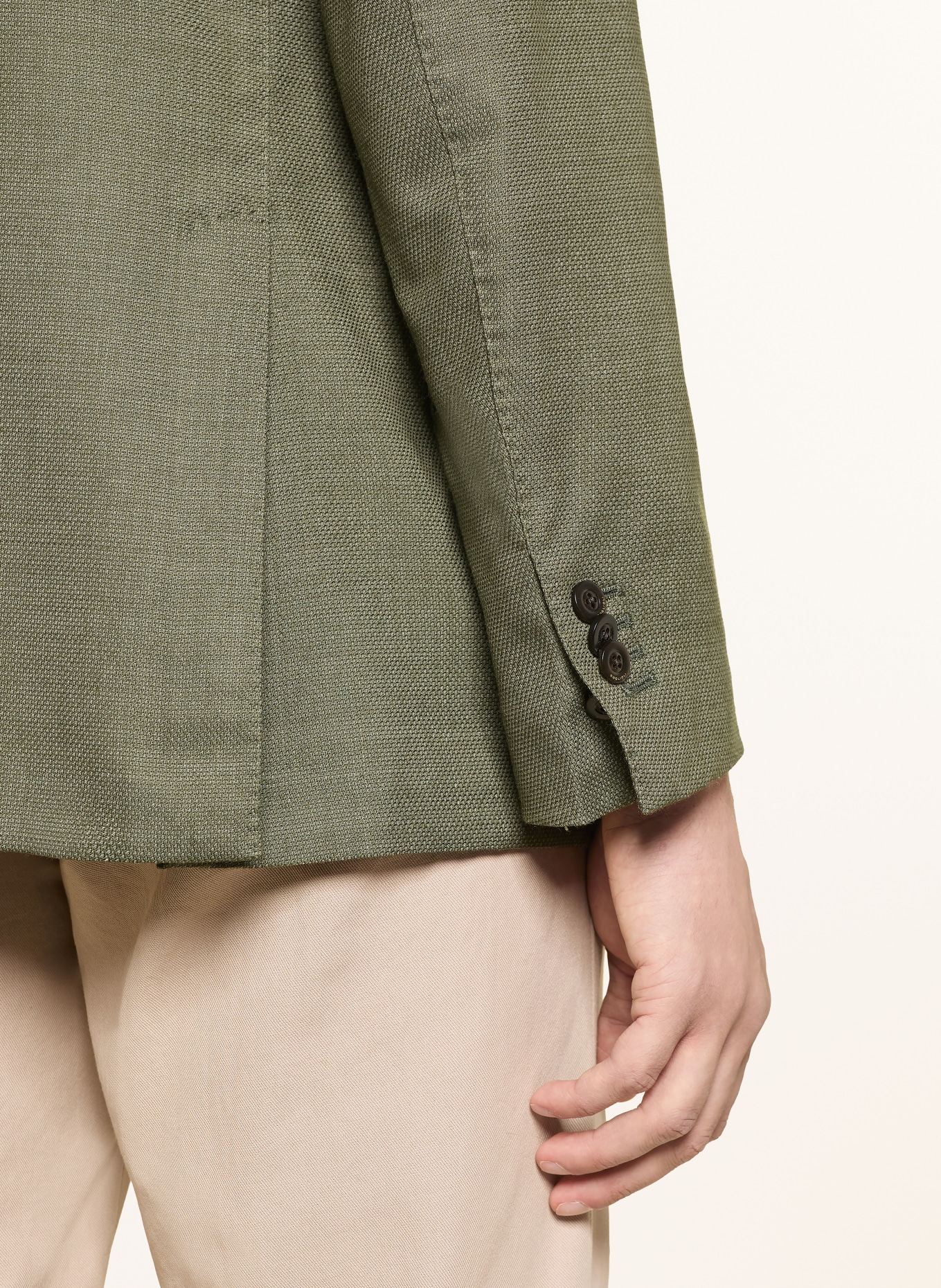 BOGLIOLI Colbert met normale pasvorm: OLIJF