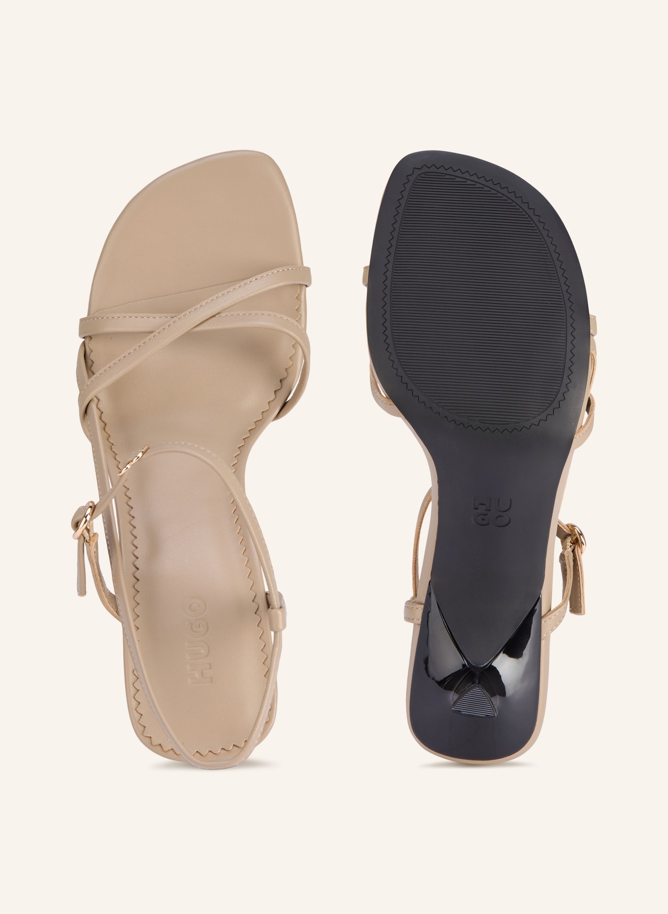 HUGO Sandaletten AMARYL: BEIGE / GOLD