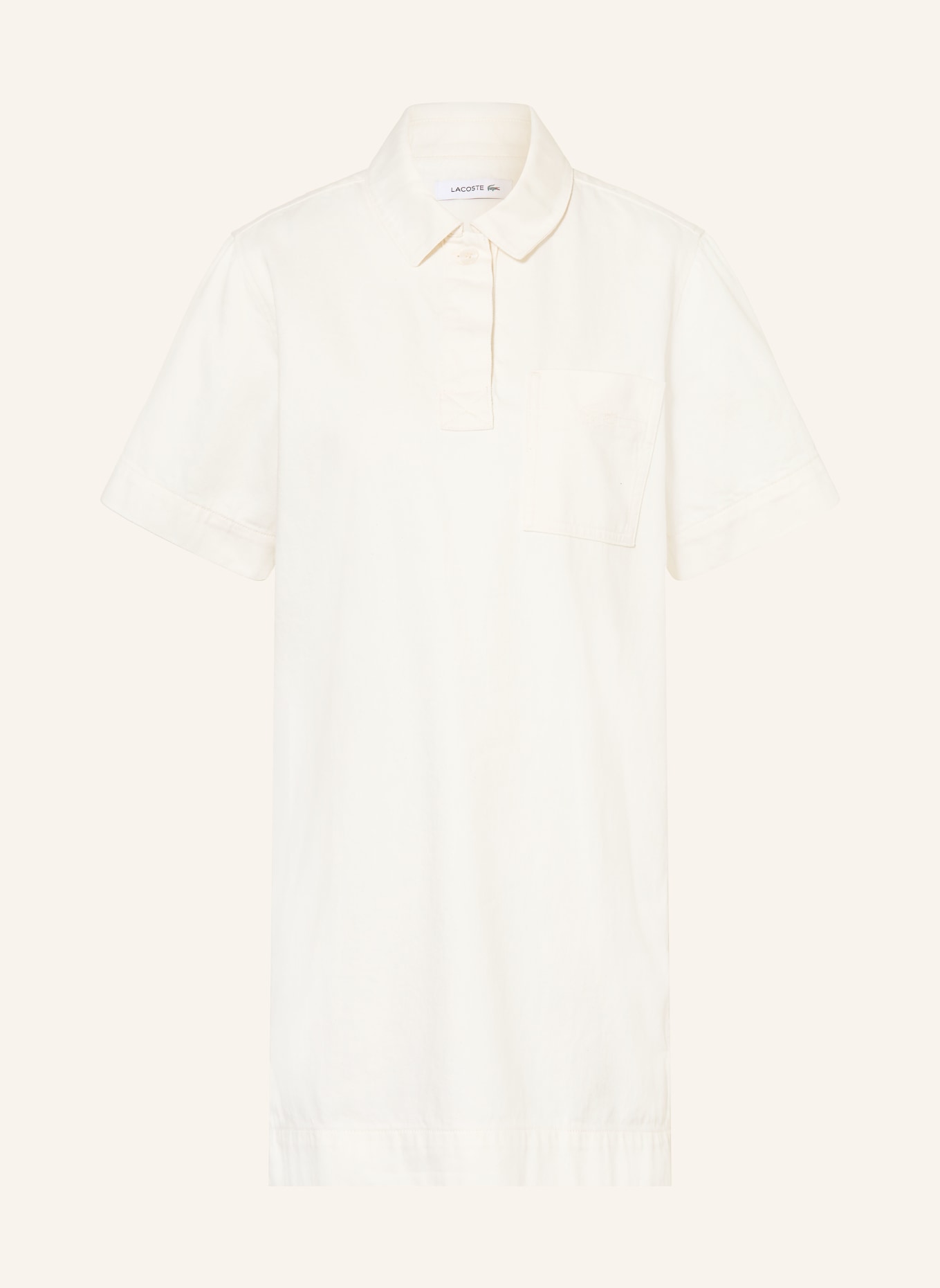 LACOSTE robe en jean: CRÈME