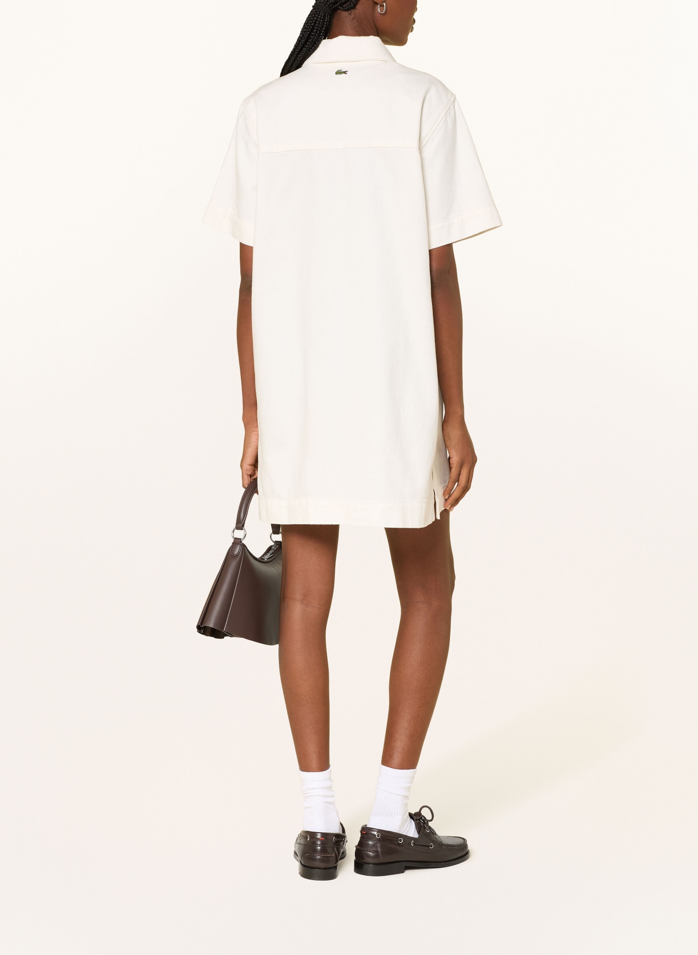 LACOSTE robe en jean: CRÈME