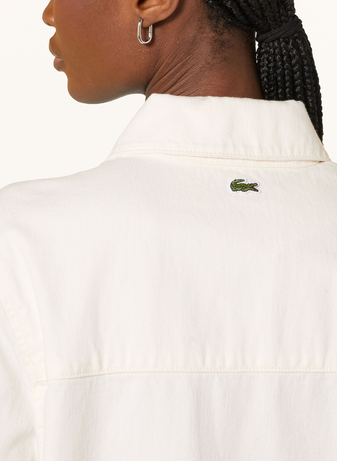 LACOSTE robe en jean: CRÈME