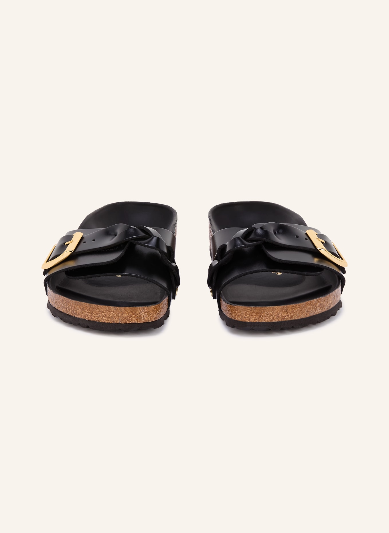 BIRKENSTOCK Pantoletten OITA BRAIDED: SCHWARZ / GOLD