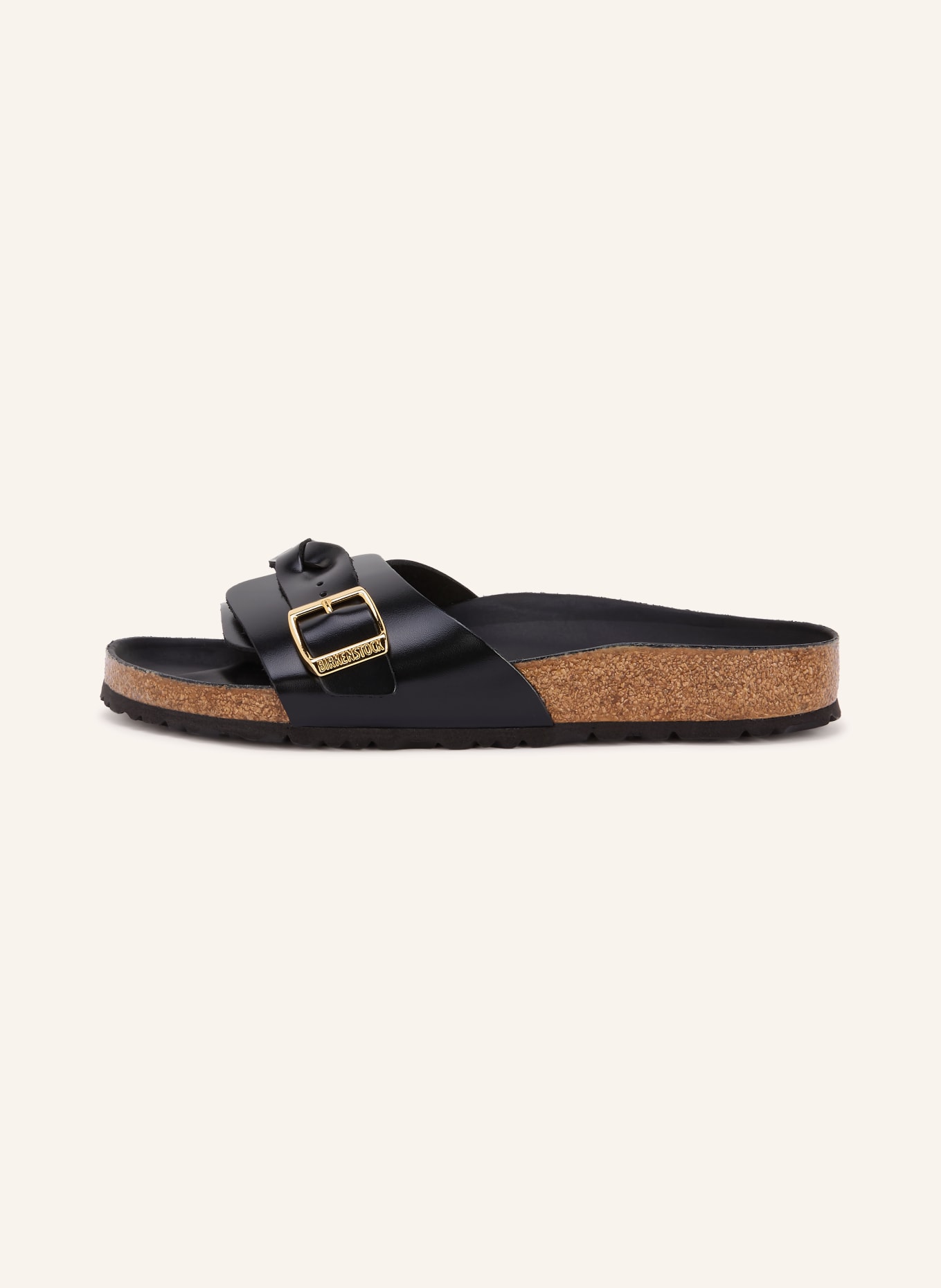 BIRKENSTOCK Pantoletten OITA BRAIDED: SCHWARZ / GOLD