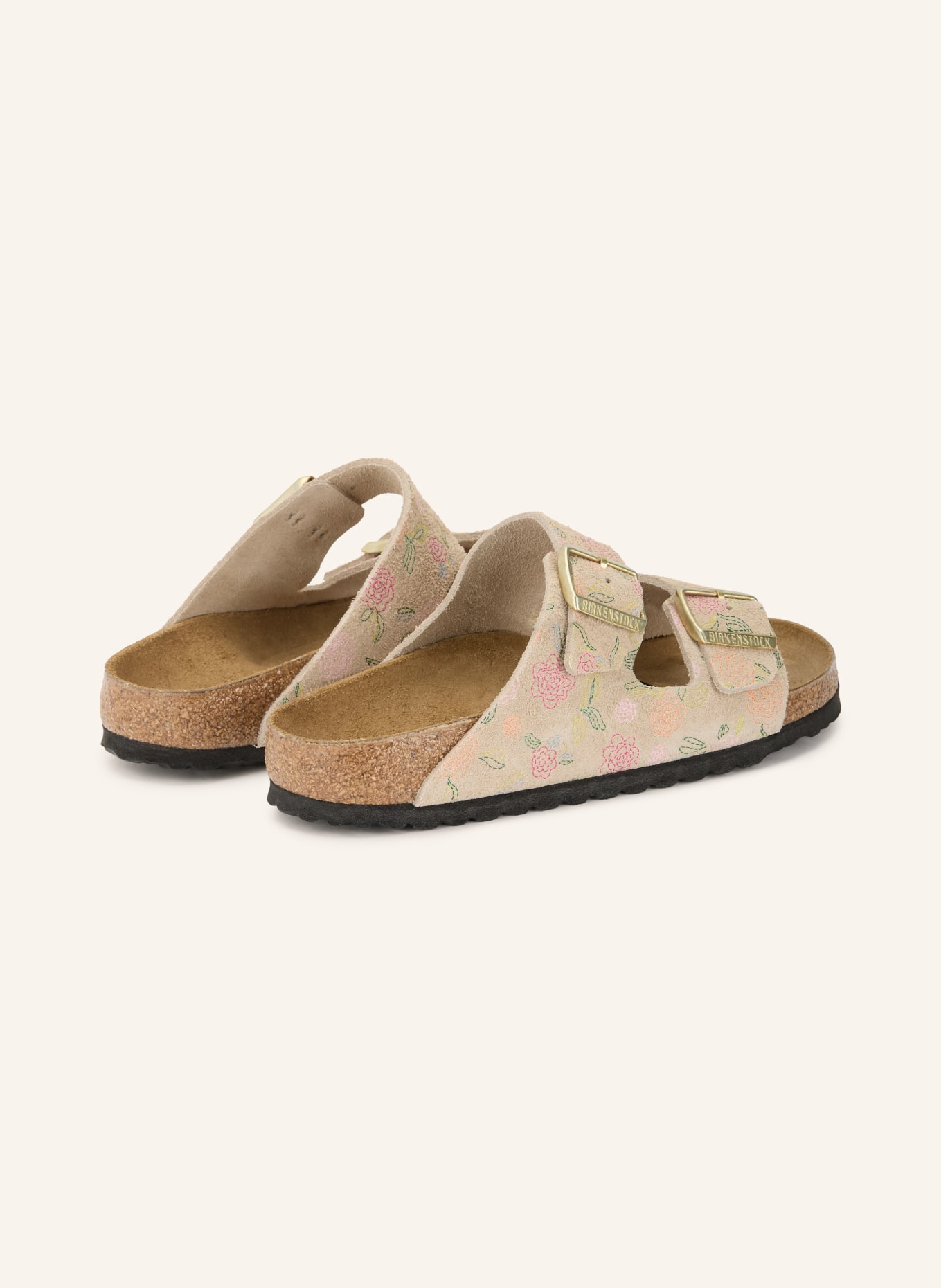 BIRKENSTOCK ARIZONA Mules: BEIGE / PINK / GREEN