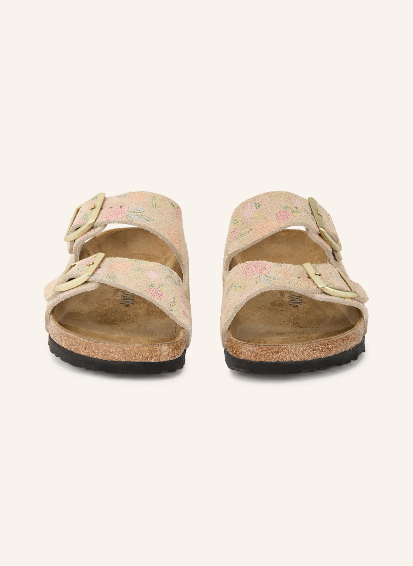 BIRKENSTOCK ARIZONA Mules: BEIGE / PINK / GREEN