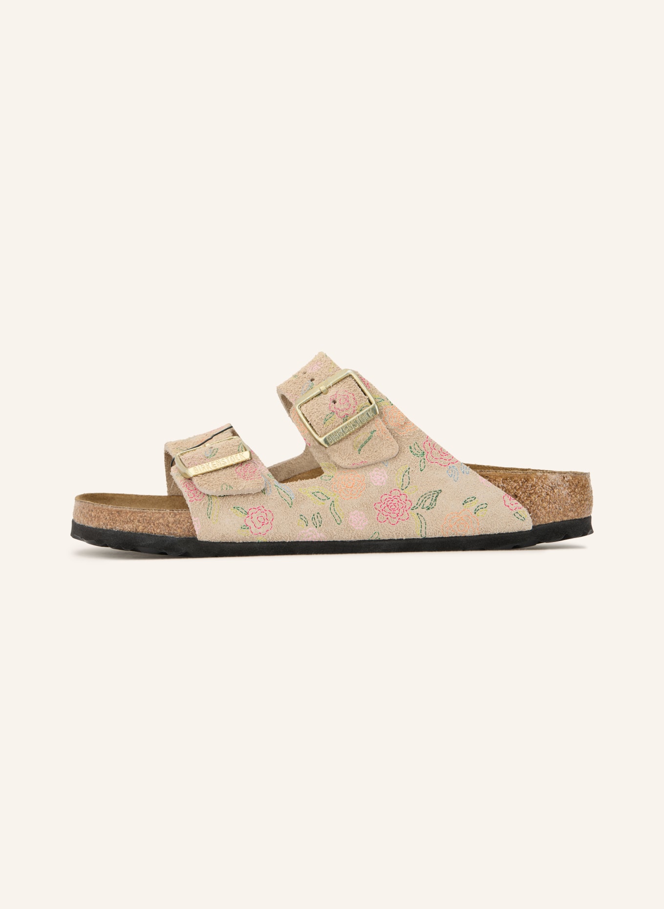 BIRKENSTOCK ARIZONA Mules: BEIGE / PINK / GREEN