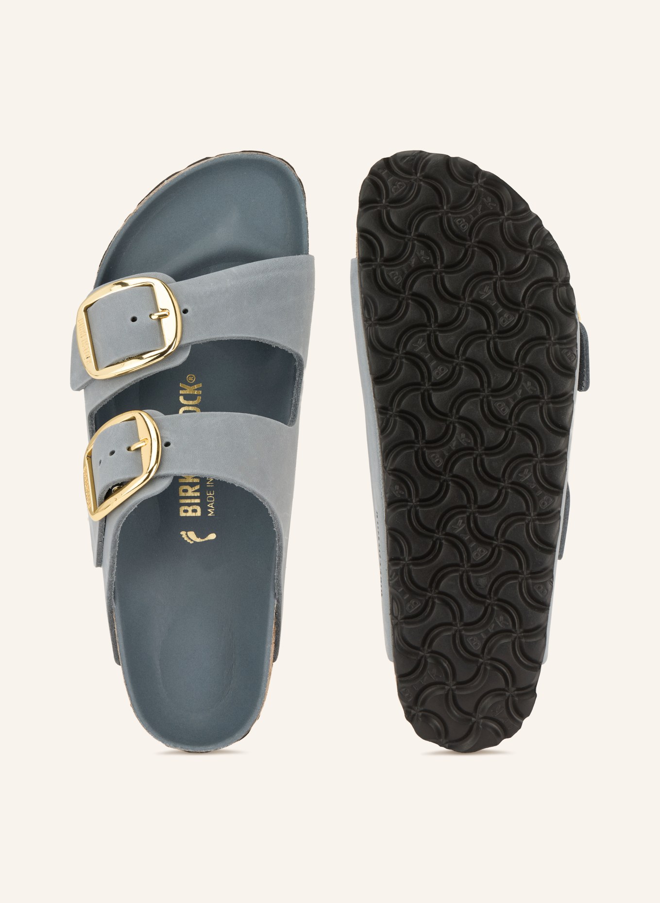 BIRKENSTOCK ARIZONA BIG BUCKLE Mules: TEAL / GOLD