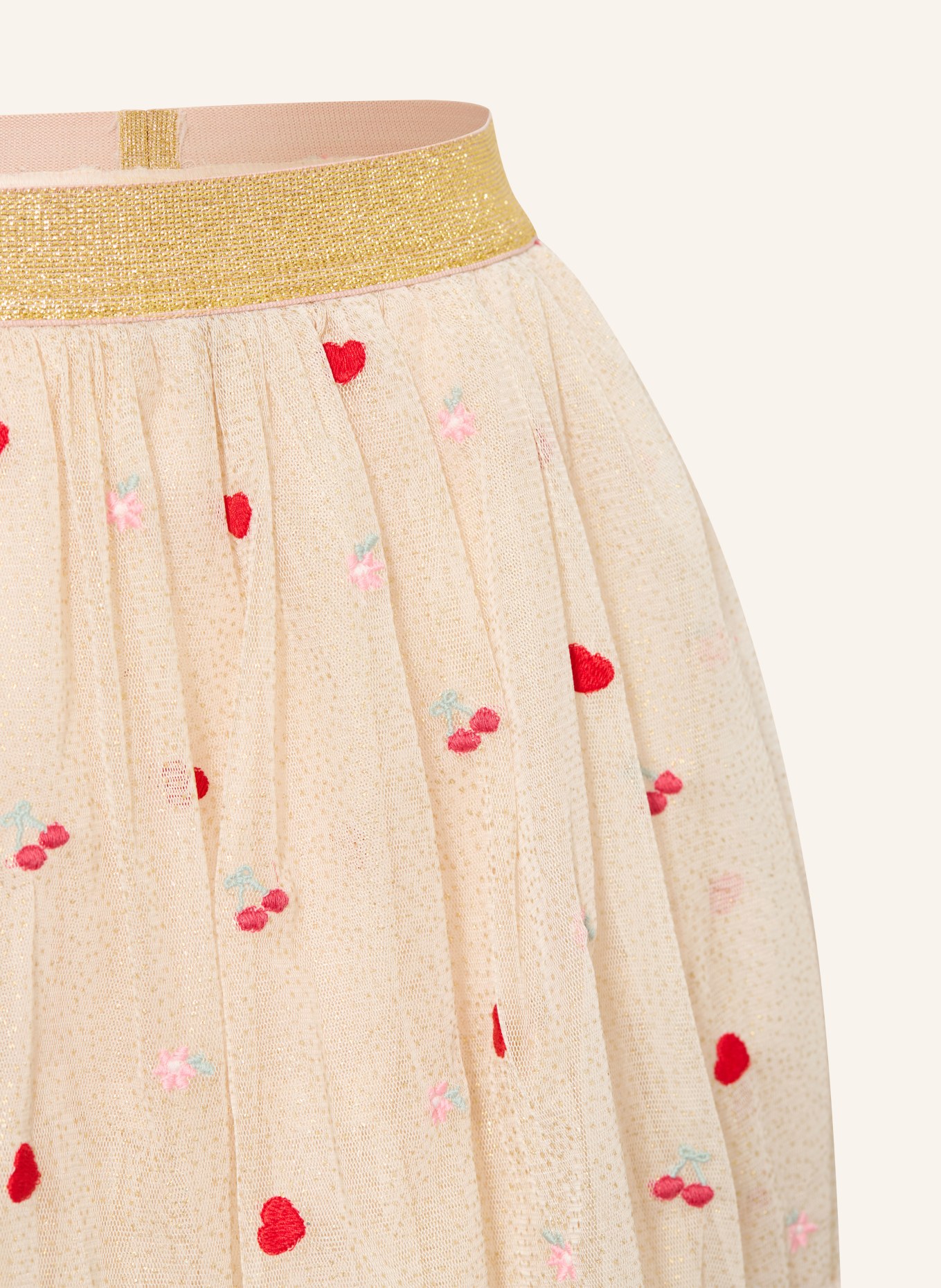 HUST and CLAIRE Tule rok HCNINNA CHERRY: BEIGE / GOUD / ROOD
