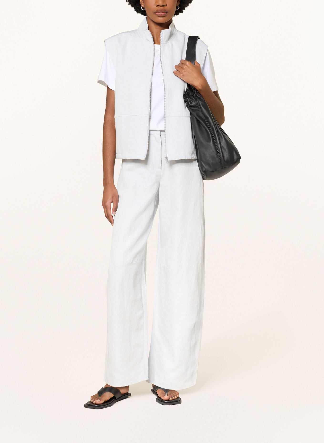 SAMSØE  SAMSØE Jean à jambes larges SAROKO avec lin: CLR002583 Gray Dawn Mel.