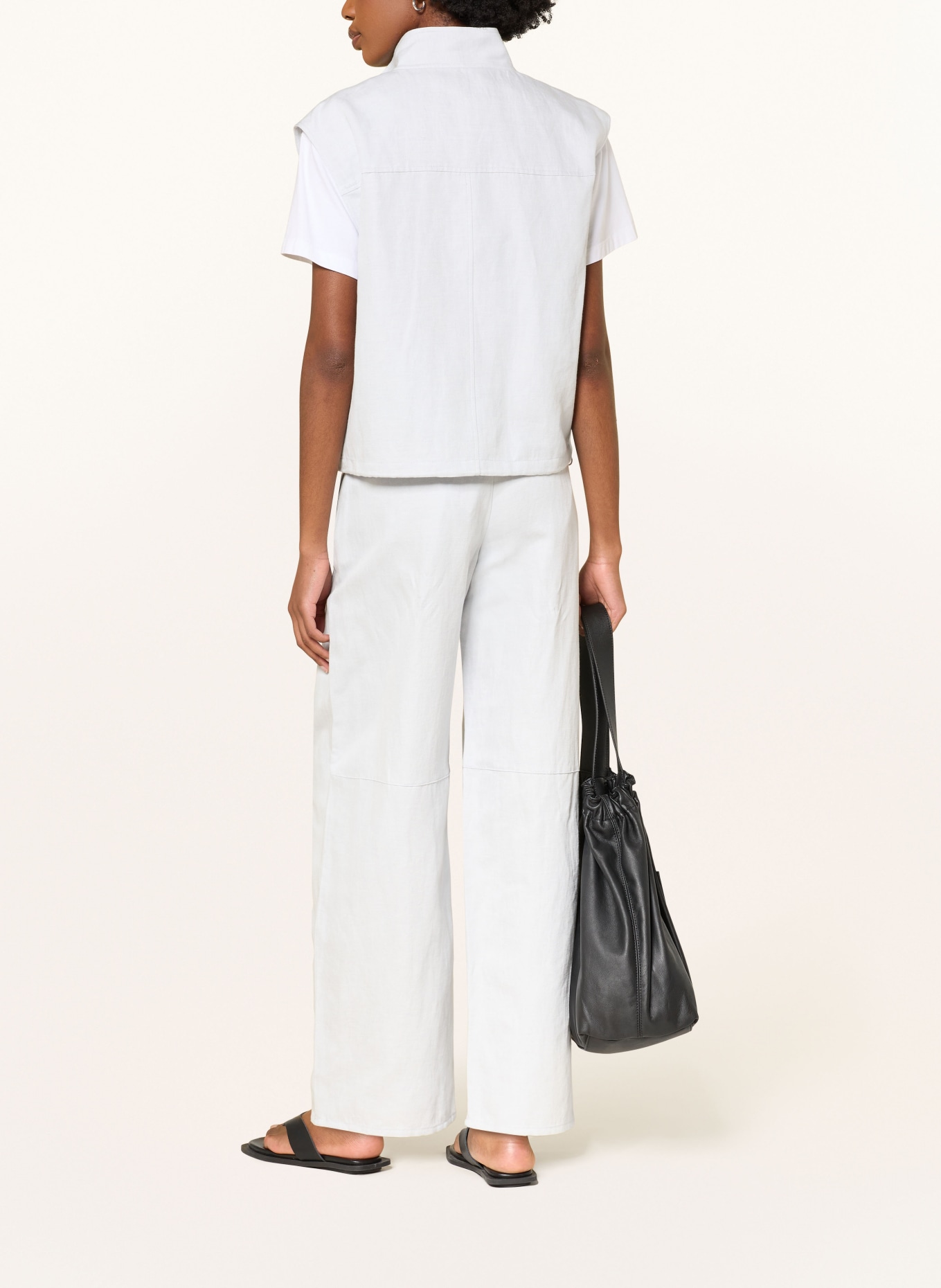 SAMSØE  SAMSØE Jean à jambes larges SAROKO avec lin: CLR002583 Gray Dawn Mel.