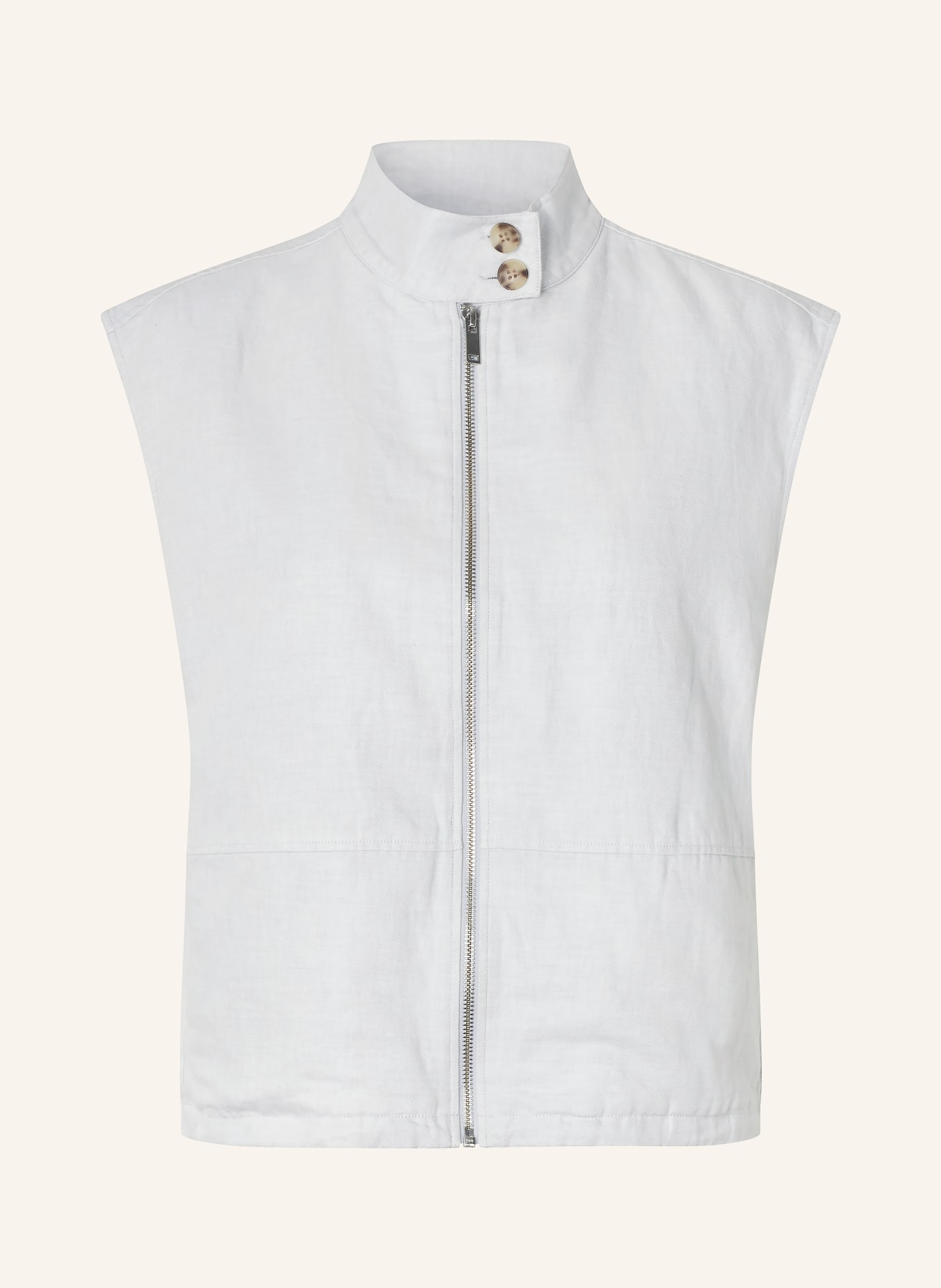 SAMSØE  SAMSØE Gilet en jean SAKAILA avec lin: BLEU GRIS