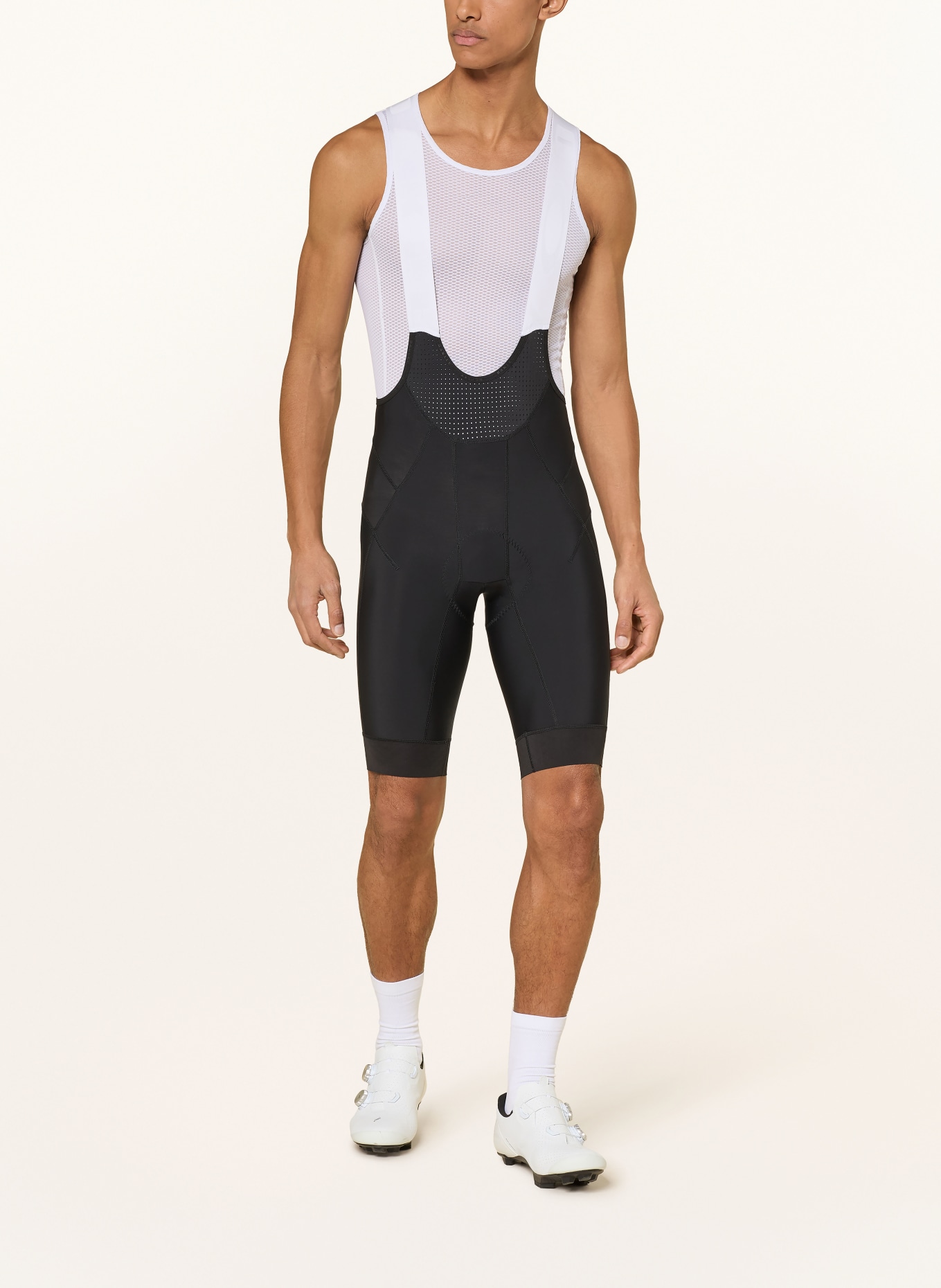 OAKLEY Fietsbroek ENDURANCE TEMPO met bretels en gewatteerd inzetstuk: ZWART / WIT