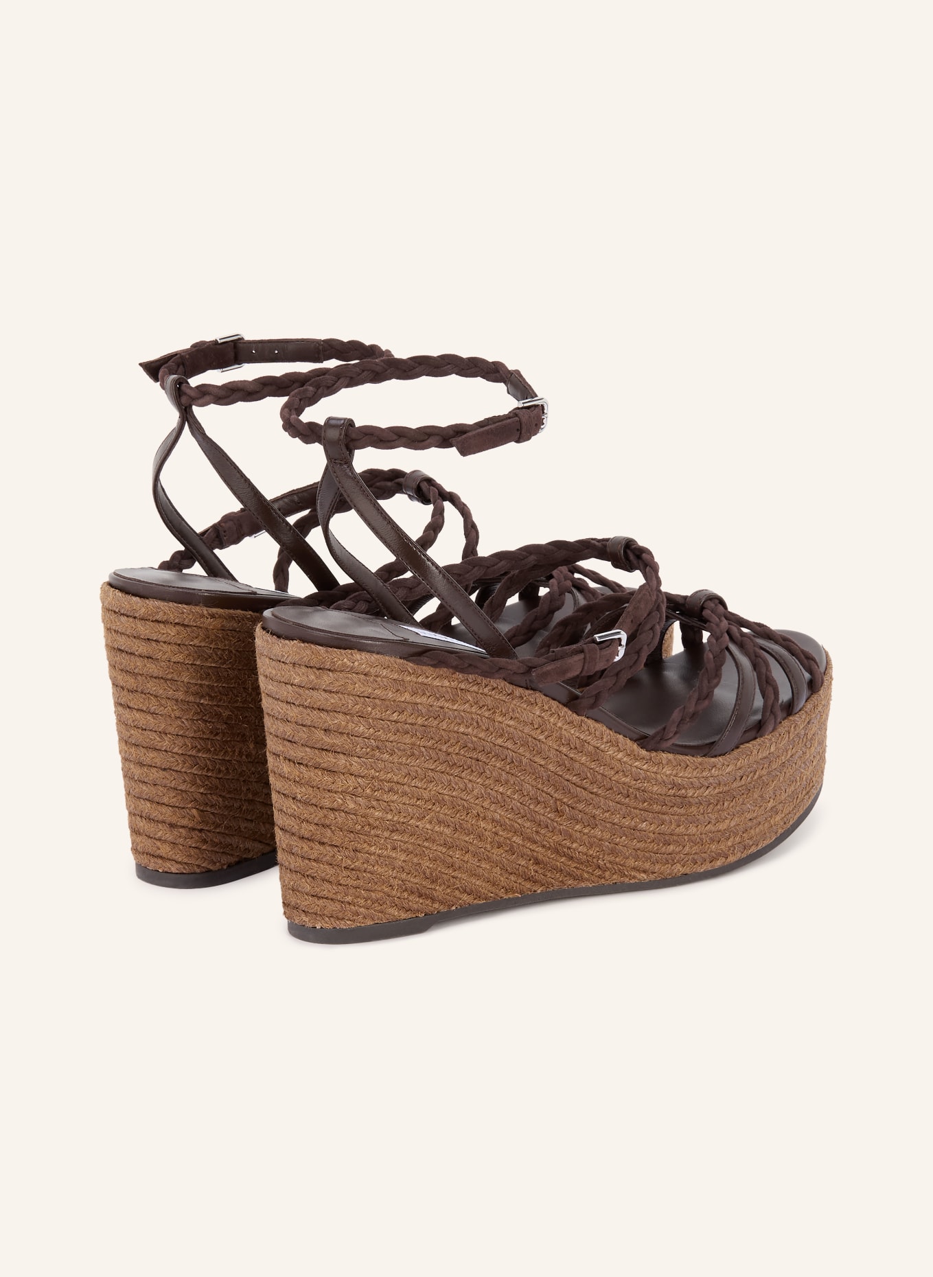 JIMMY CHOO Wedges NYRA 100: DUNKELBRAUN