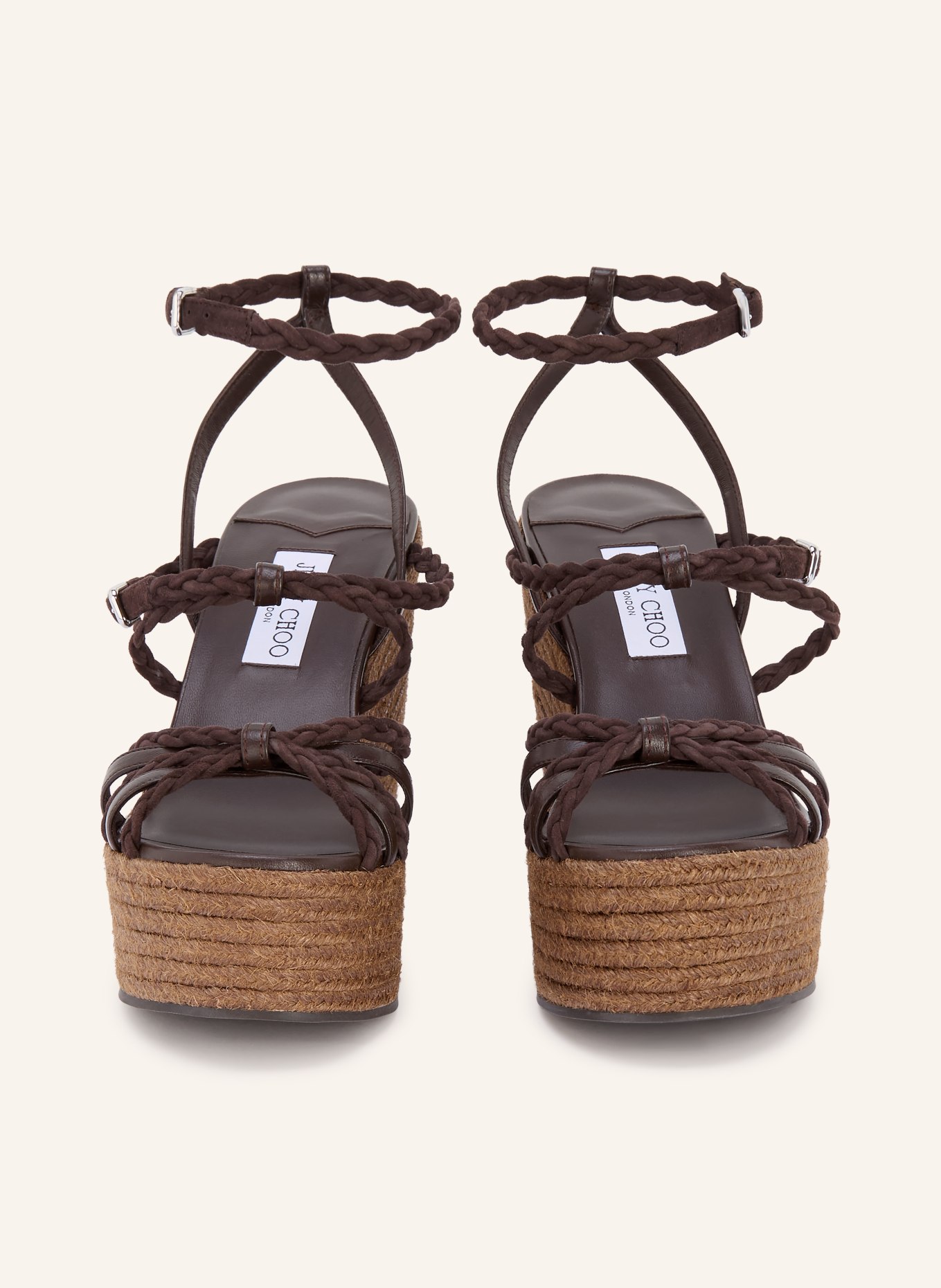 JIMMY CHOO Wedges NYRA 100: DUNKELBRAUN