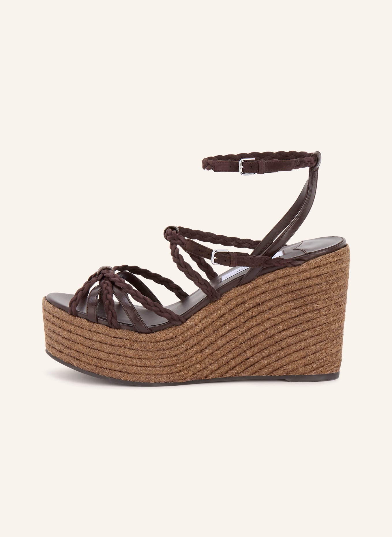 JIMMY CHOO Wedges NYRA 100: DUNKELBRAUN