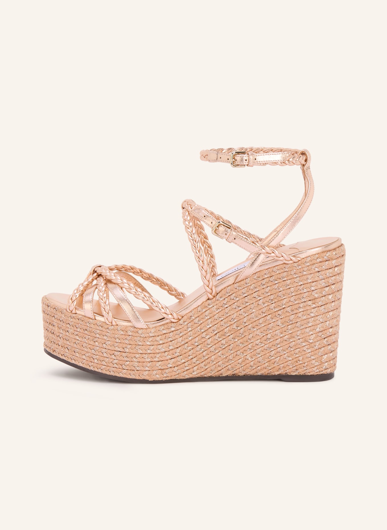 JIMMY CHOO Plateau-Wedges NYRA 100: ROSÉGOLD / ROSÉ