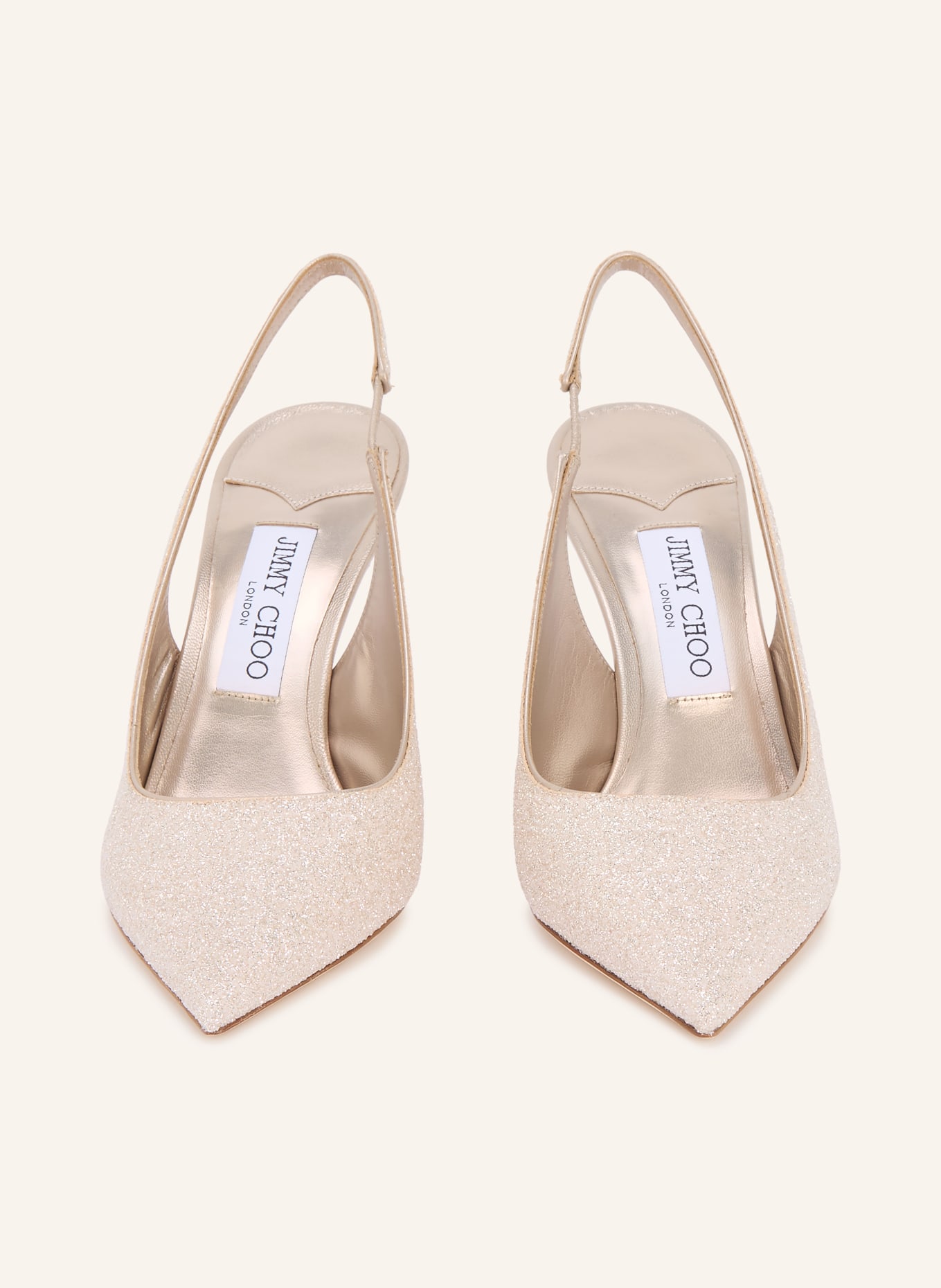 JIMMY CHOO Slingpumps LOVE: CREME / GOLD