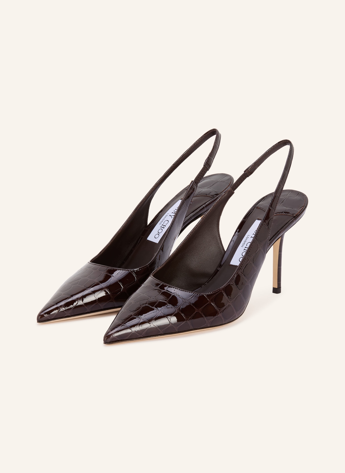 JIMMY CHOO Slingpumps LOVE 85: DUNKELBRAUN