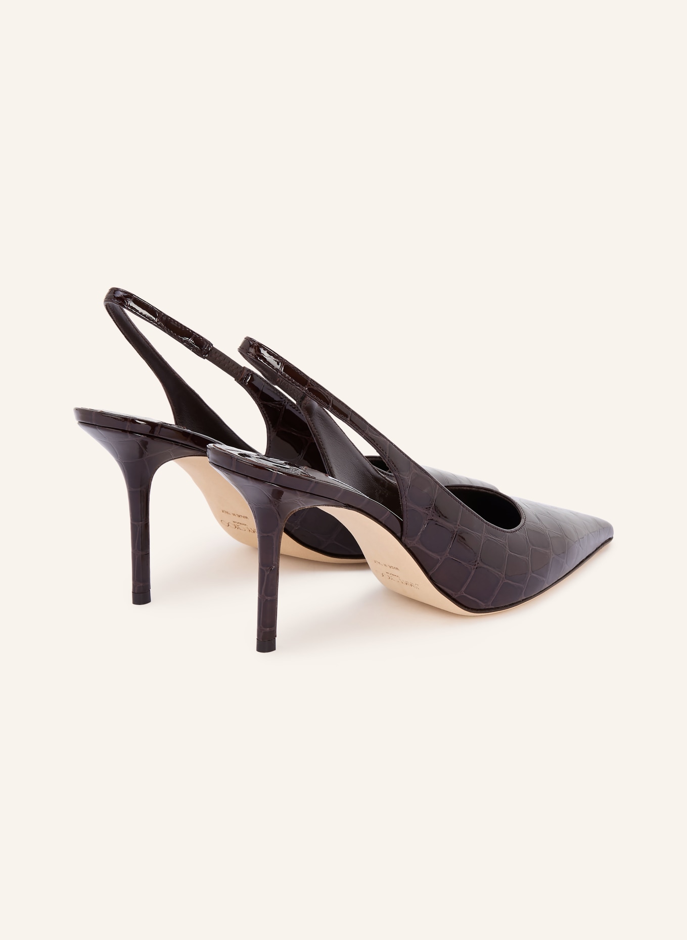 JIMMY CHOO Slingpumps LOVE 85: DUNKELBRAUN