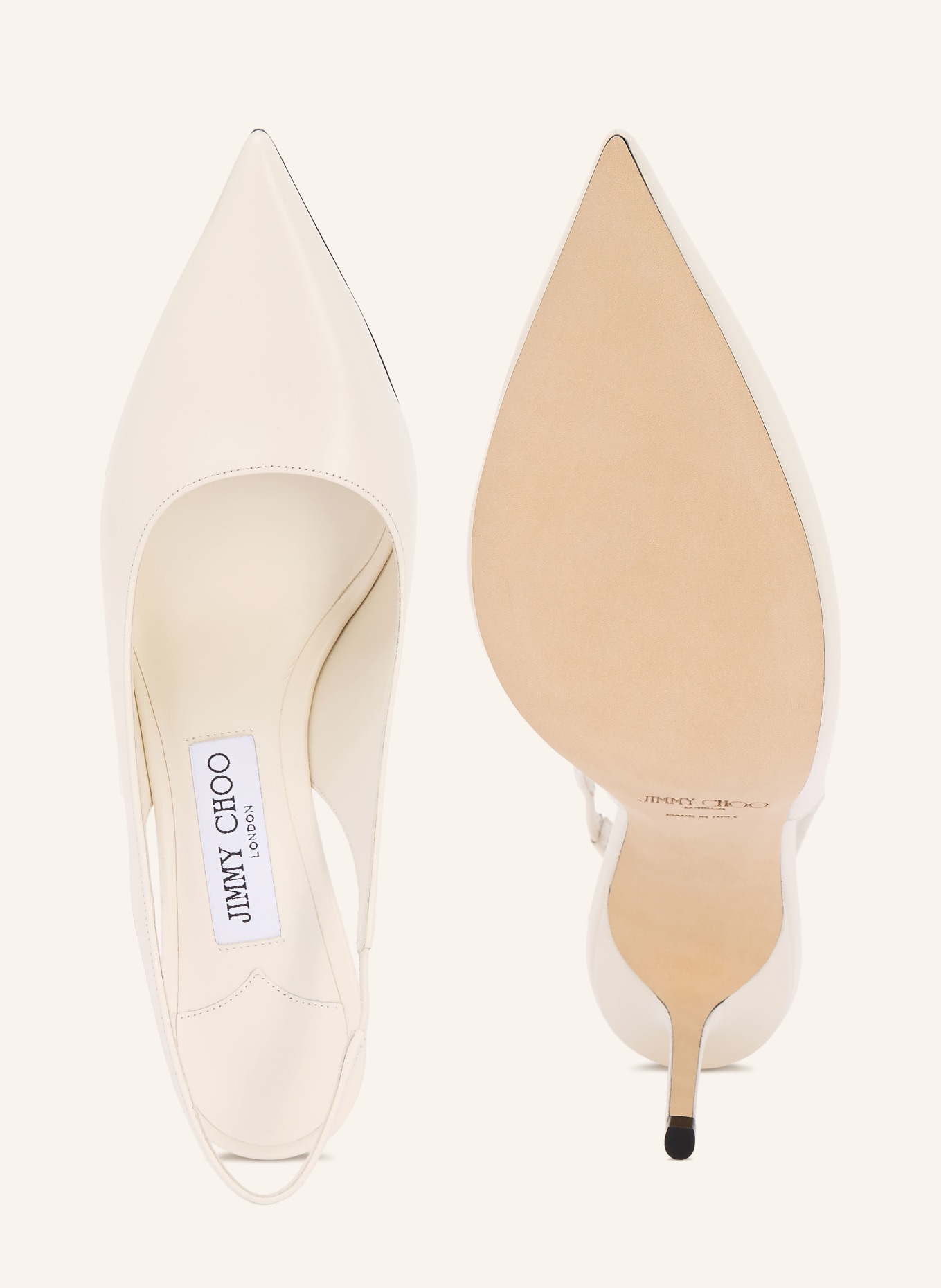 JIMMY CHOO Sling pumps LOVE 85: CREAM