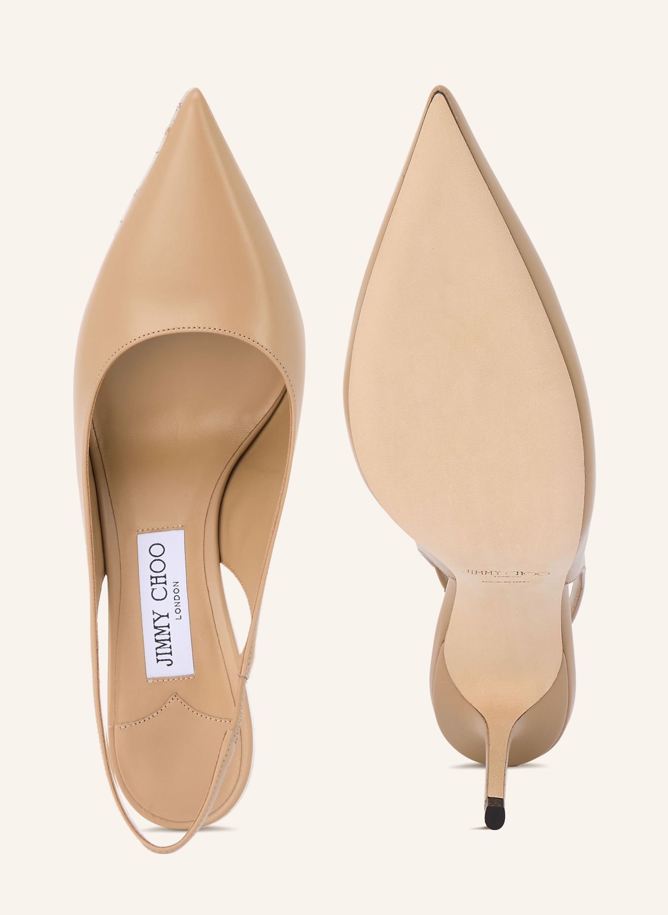 JIMMY CHOO Slingpumps LOVE 85: LICHTBRUIN