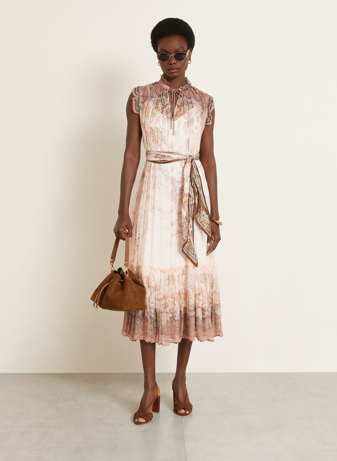 JIMMY CHOO Tas BON BON: COGNAC / GOUD