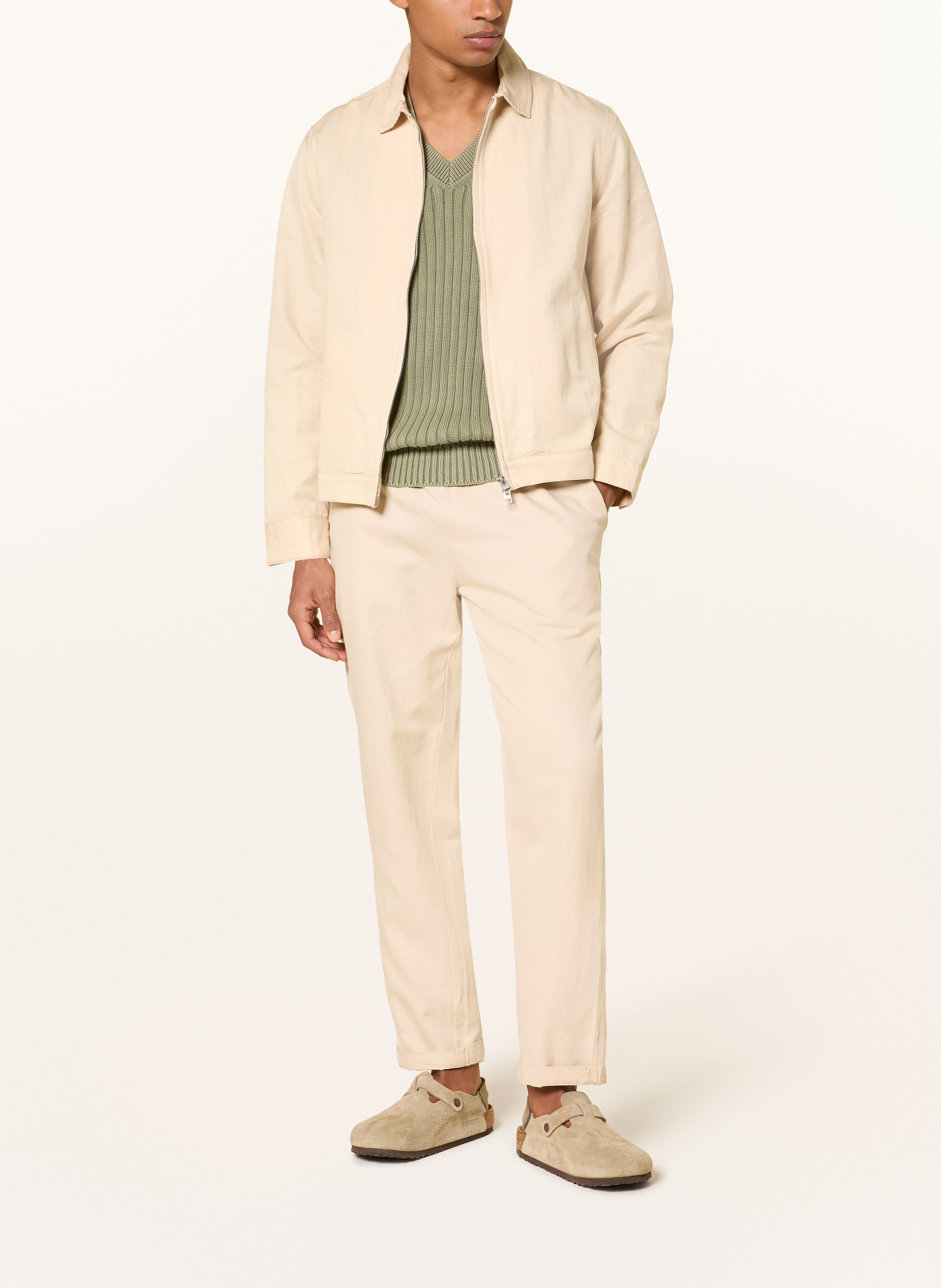 NOWADAYS Overjacket mit Leinen: BEIGE