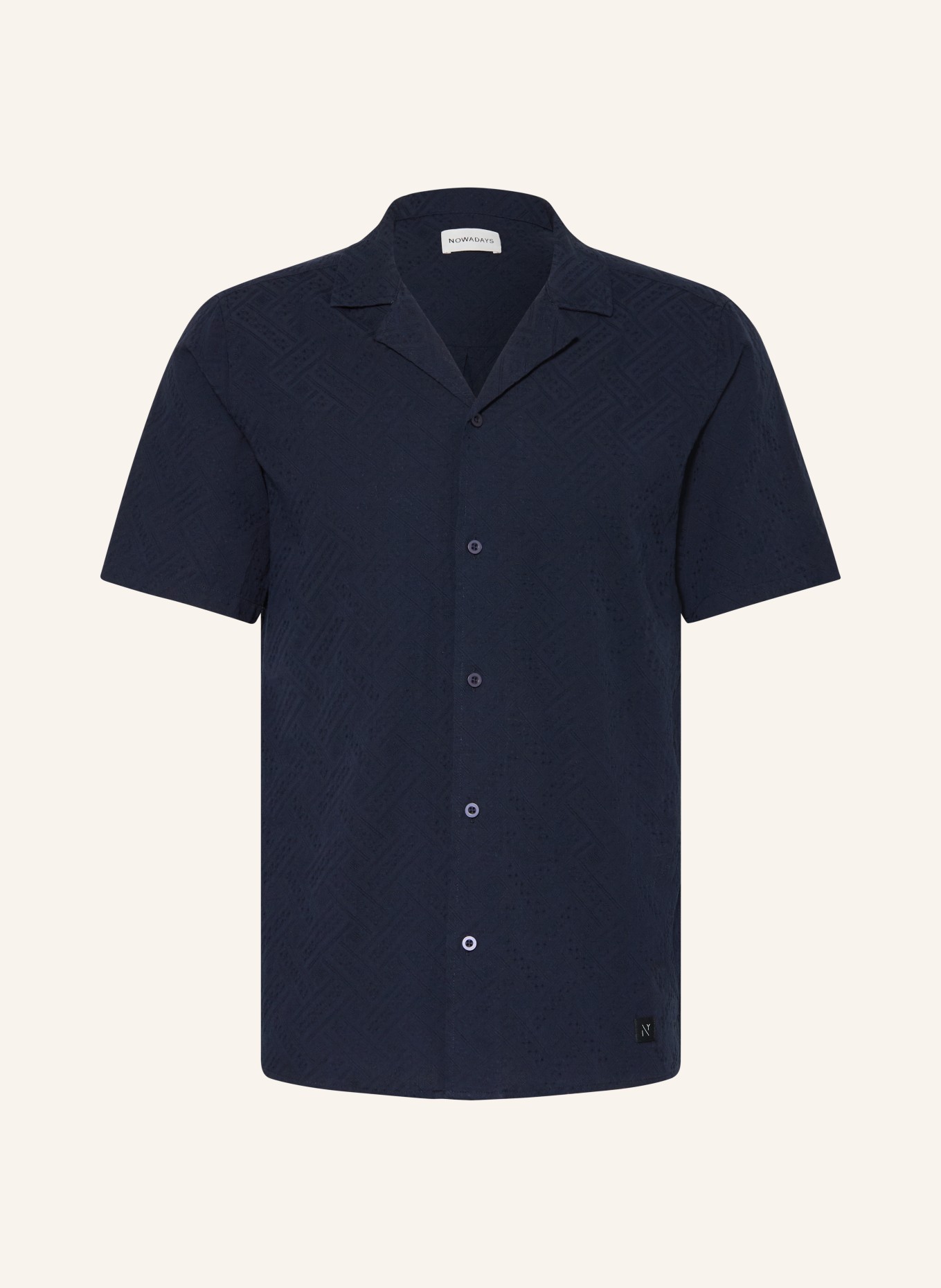 NOWADAYS Regular-Fit Resort Shirt: DARK BLUE