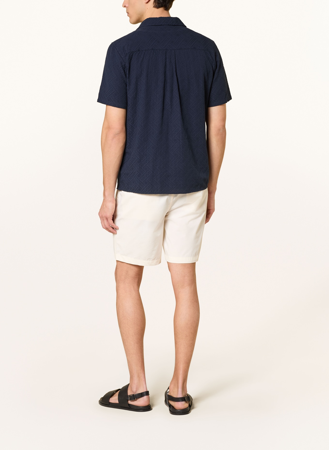 NOWADAYS Regular-Fit Resort Shirt: DARK BLUE