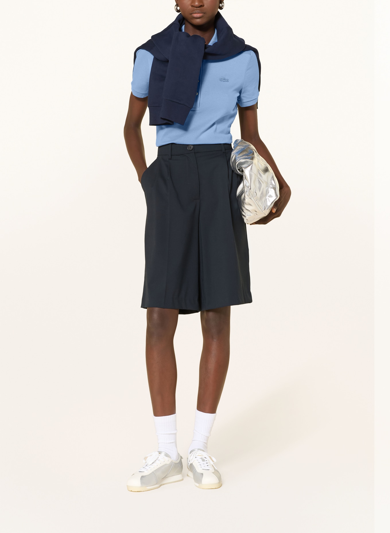 LACOSTE Piqué-Poloshirt: HELLBLAU