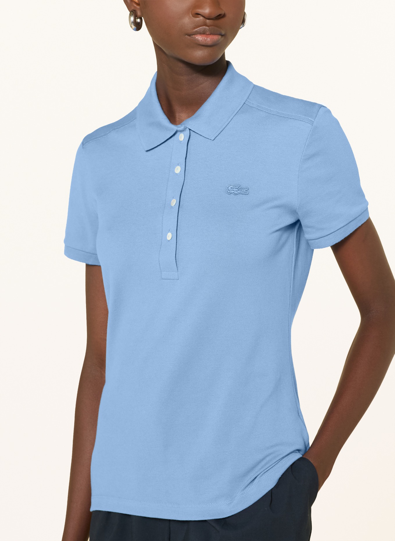 LACOSTE Piqué-Poloshirt: HELLBLAU