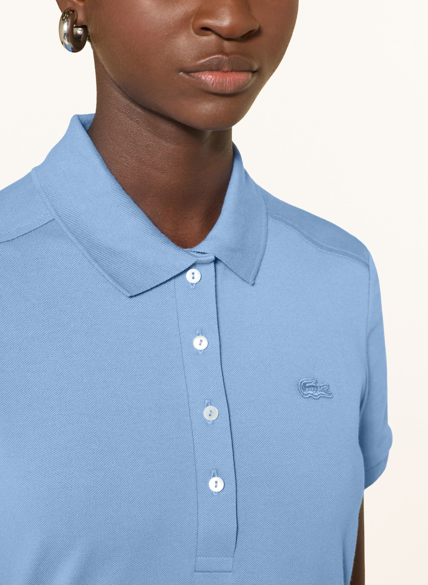 LACOSTE Piqué-Poloshirt: HELLBLAU