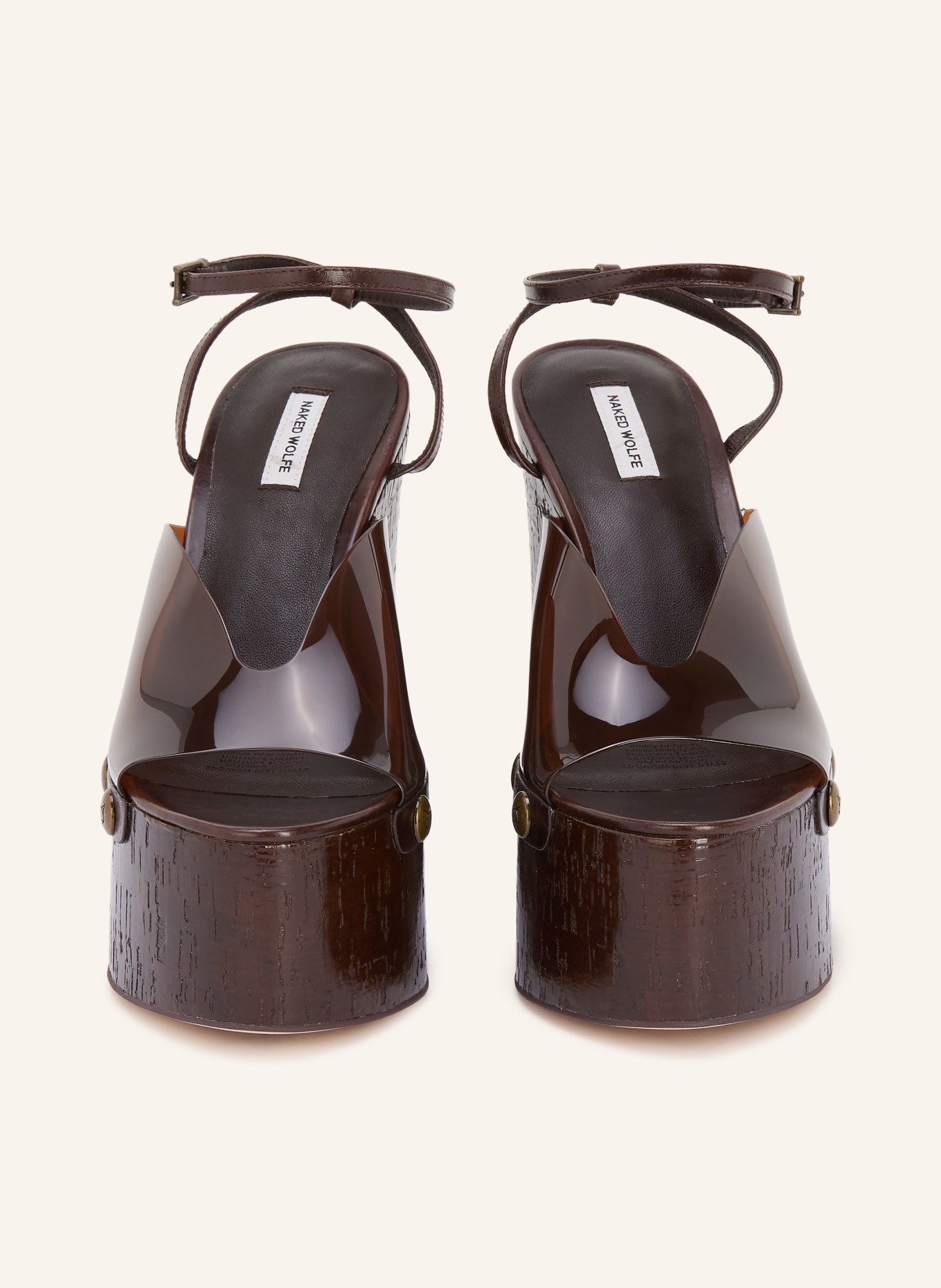 NAKED WOLFE Wedges TIGER: DUNKELBRAUN