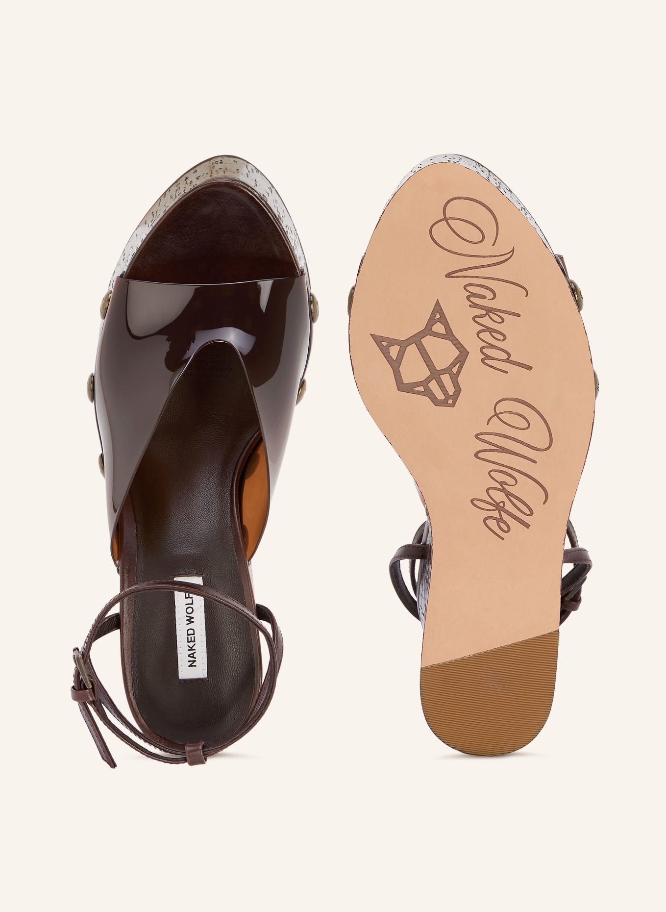 NAKED WOLFE Wedges TIGER: DUNKELBRAUN