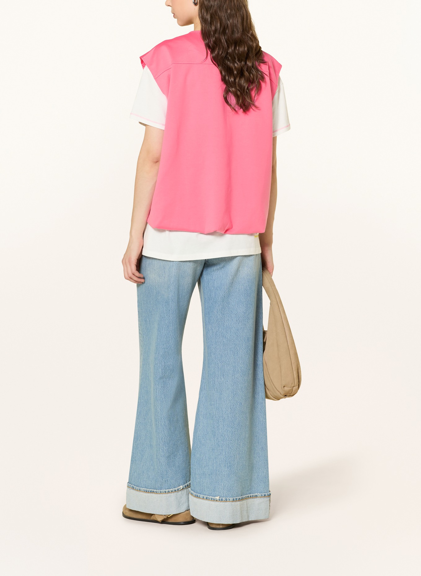 ICHI Gilet en jersey IXKATE: ROSE FUCHSIA