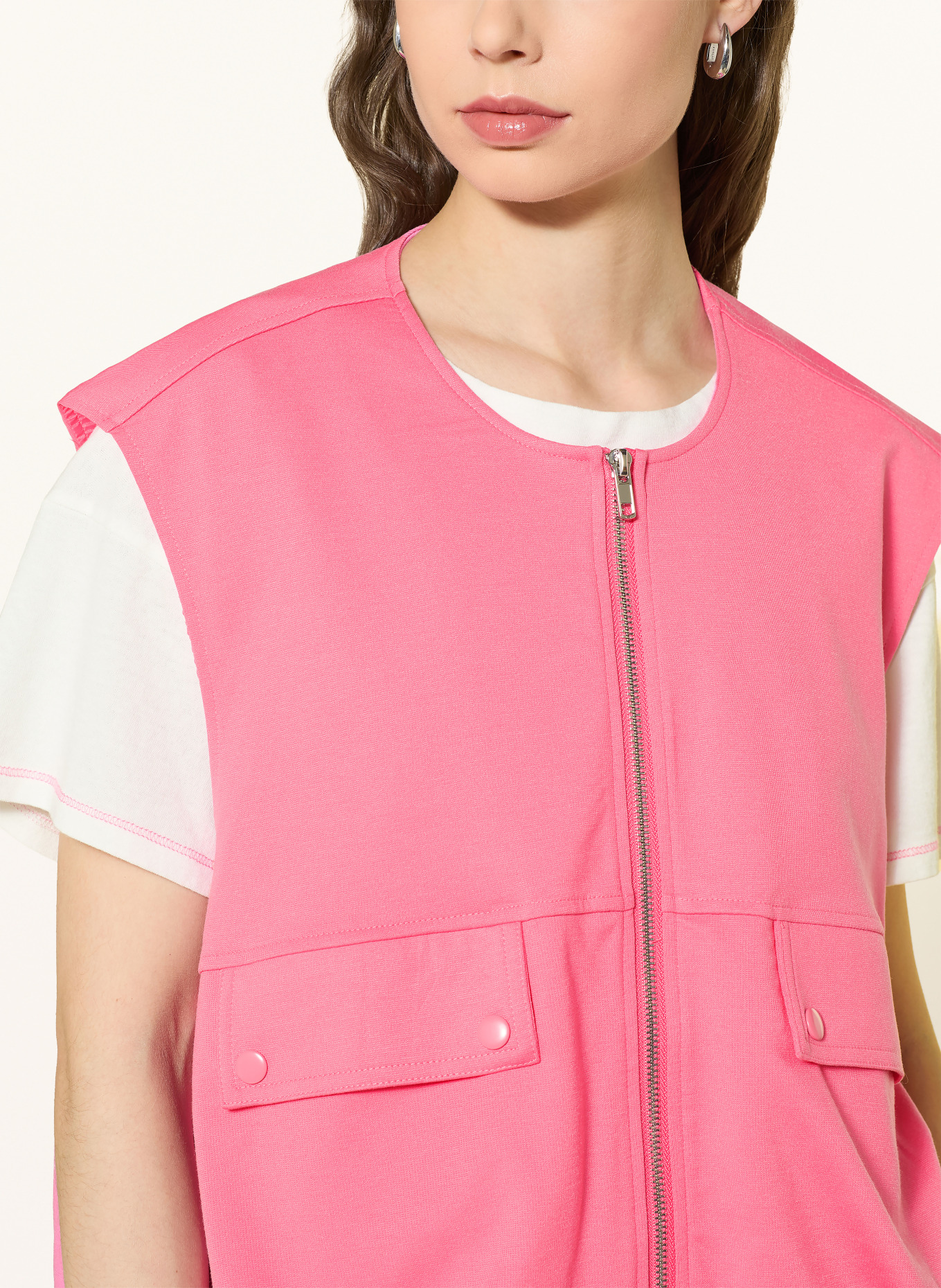 ICHI Gilet en jersey IXKATE: ROSE FUCHSIA