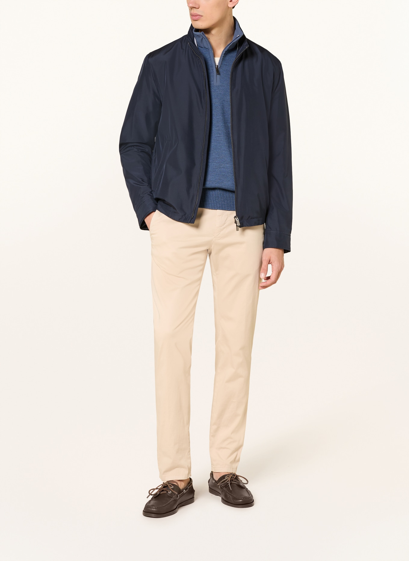 PAUL & SHARK Zijden blouson: DONKERBLAUW